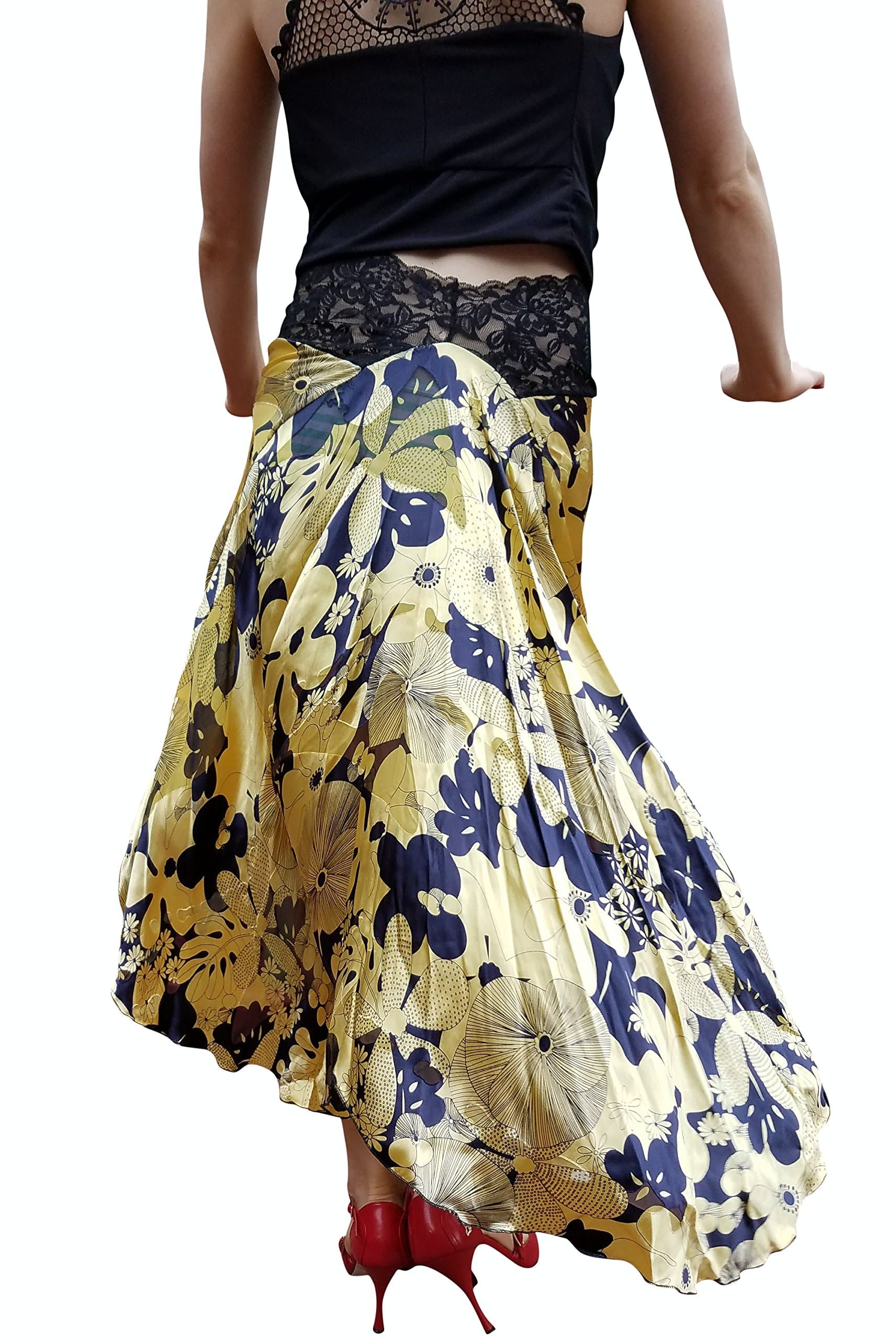 tango skirt Argentine tango silk