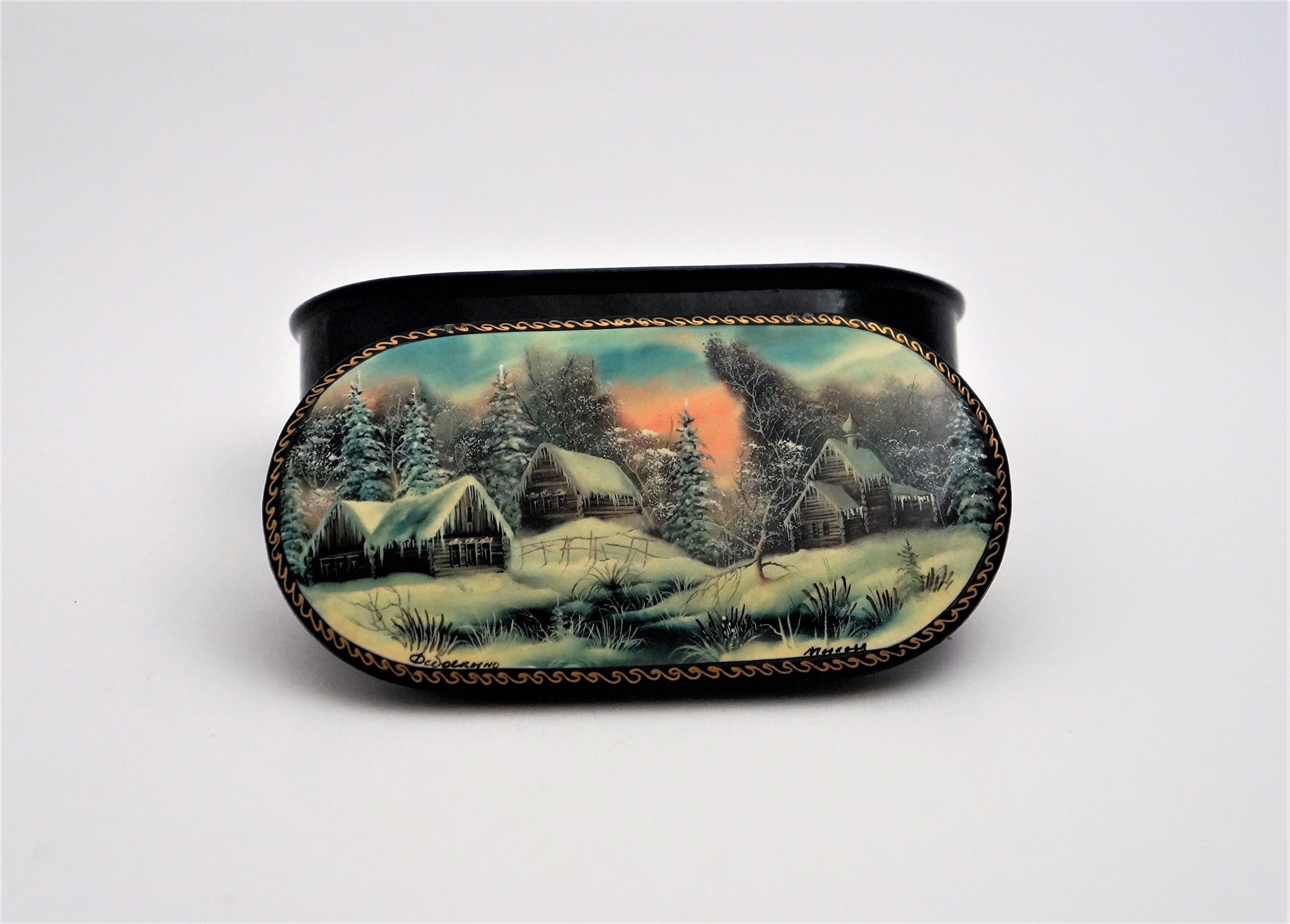 Fedoskino Russian Lacquer Box"Russian Landscape"