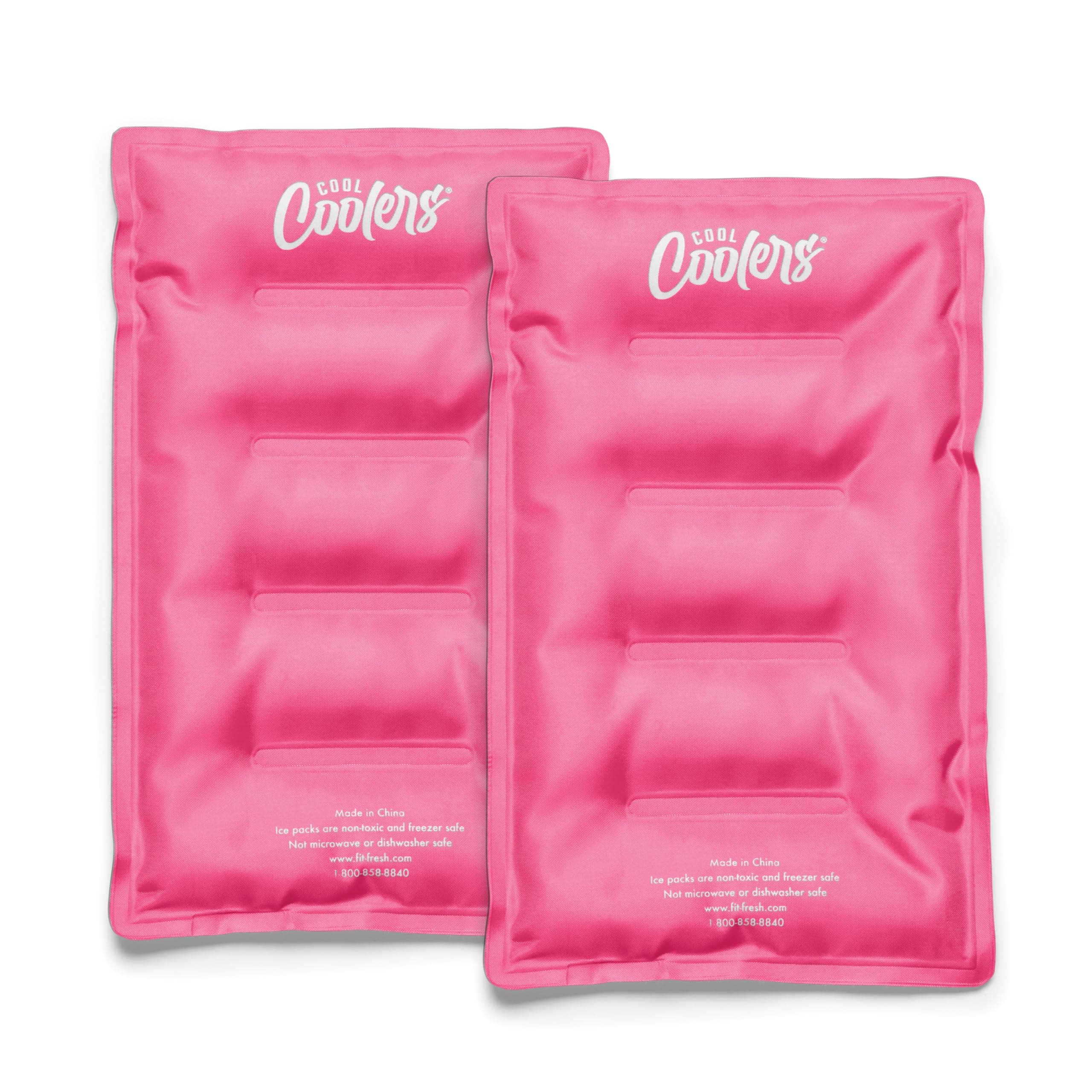 Cool Coolers 2 Pack Soft Ice Packs for Cooler, Flexible Stretch Nylon, Lunch Box Ice Packs, Ice Packs for Lunch Boxes
