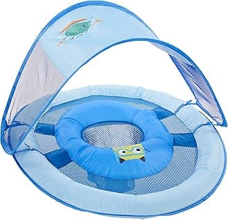 SwimWays Baby Spring Float Sun Canopy - Blue Sea Monster