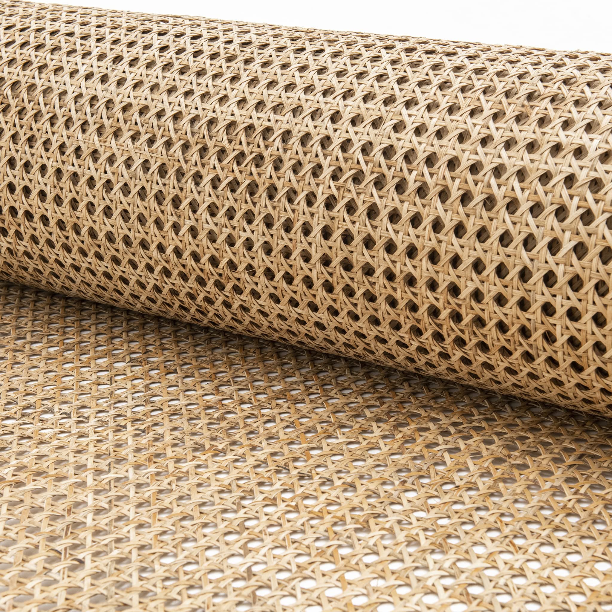 24" Width Natuaral Rattan Webbing for Caning Projects | Pre - Woven Open Mesh Cane - Cane Webbing Sheet- Natural Rattan Cane Webbing roll (1 FEET)