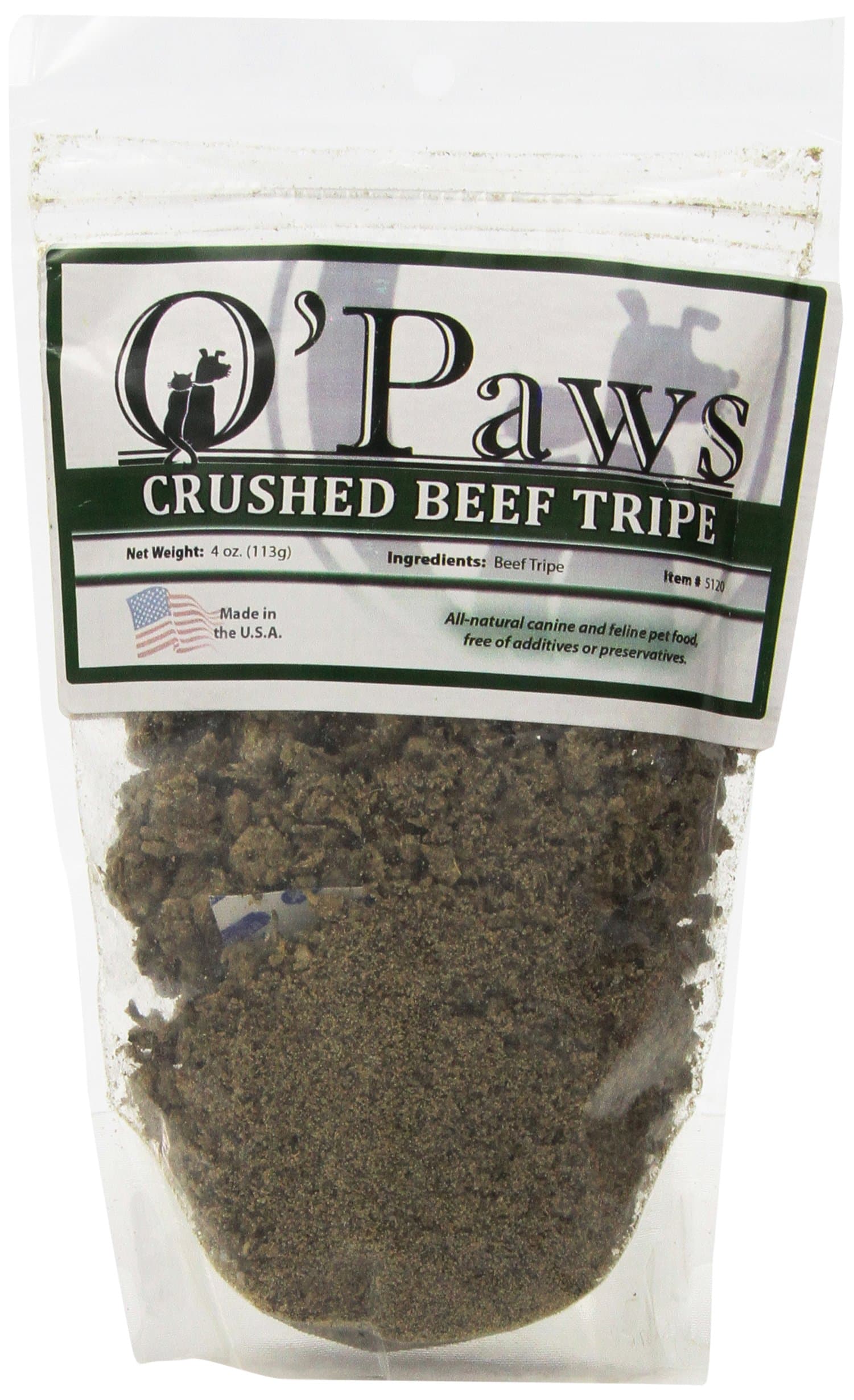 Omas Pride O Paws Crushed Beef Tripe For Pets, 4-Ounce