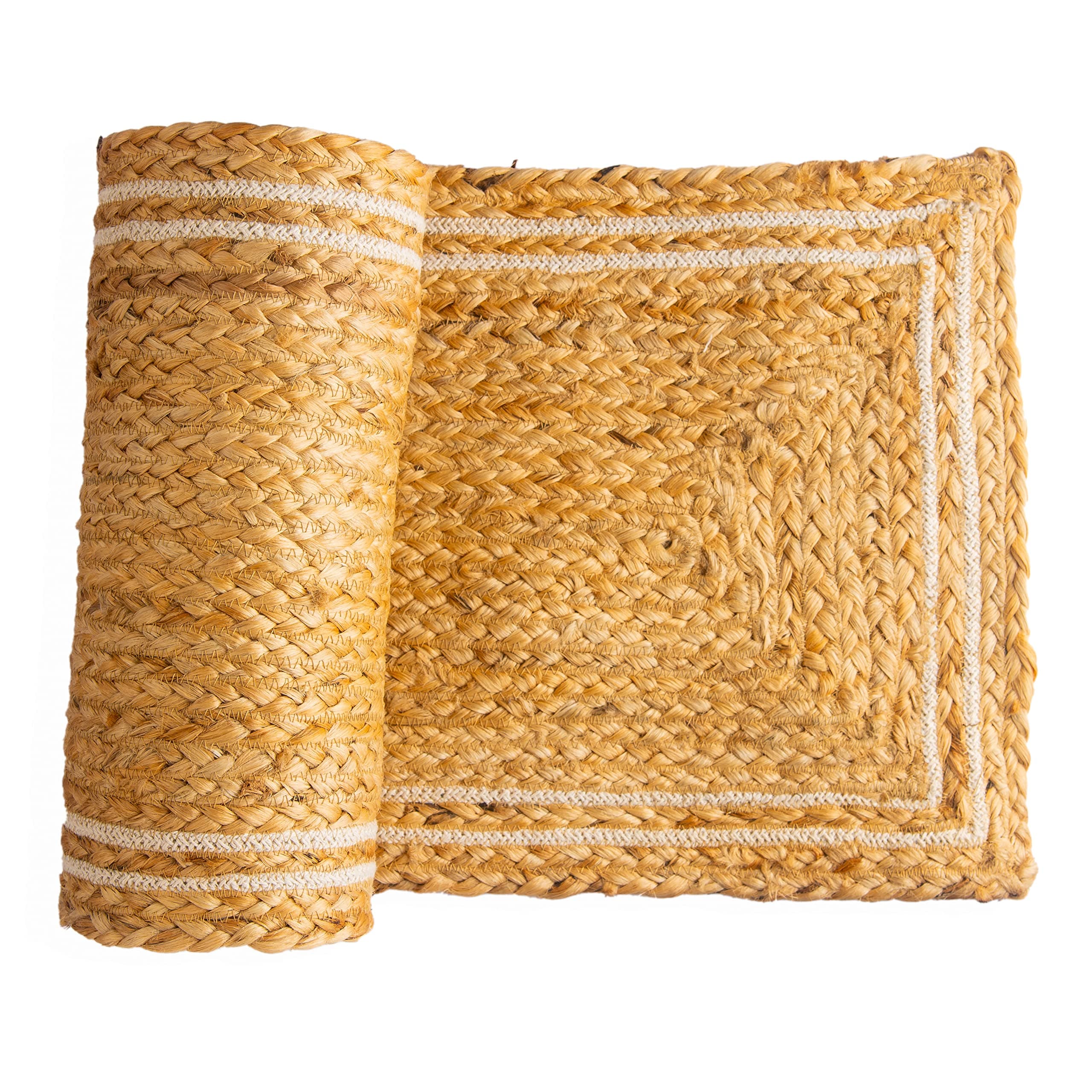 PRADECORJute Table Runner for 4 to 6 Seater Dining Table , Center Table, Coffee Table, TV Unit - Suitable for Living Room , Bedroom, Kitchen - Table, Home Decor - 13 X 72 inches , Set of 1