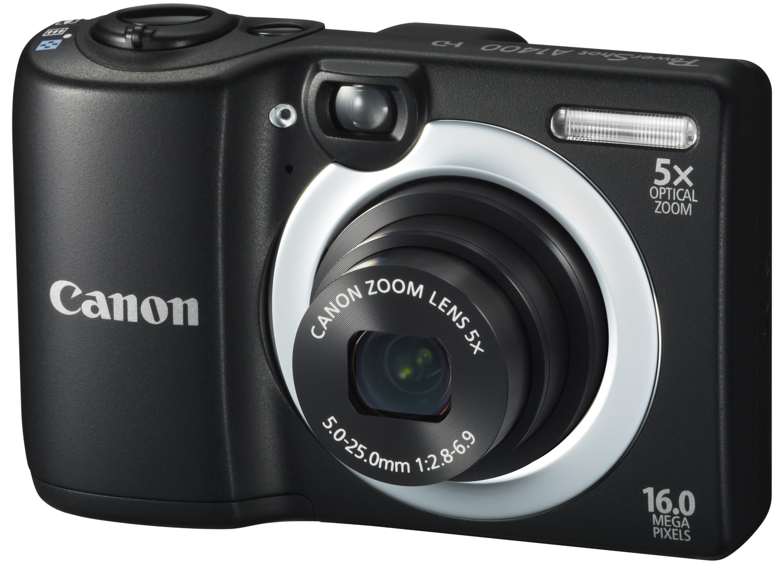 PowerShot A1400 16.0 MP Digital Camera with 5X Digital Image Stabilized Zoom 28mm Wide-Angle Lens and 720p HD Video Recording (Black)