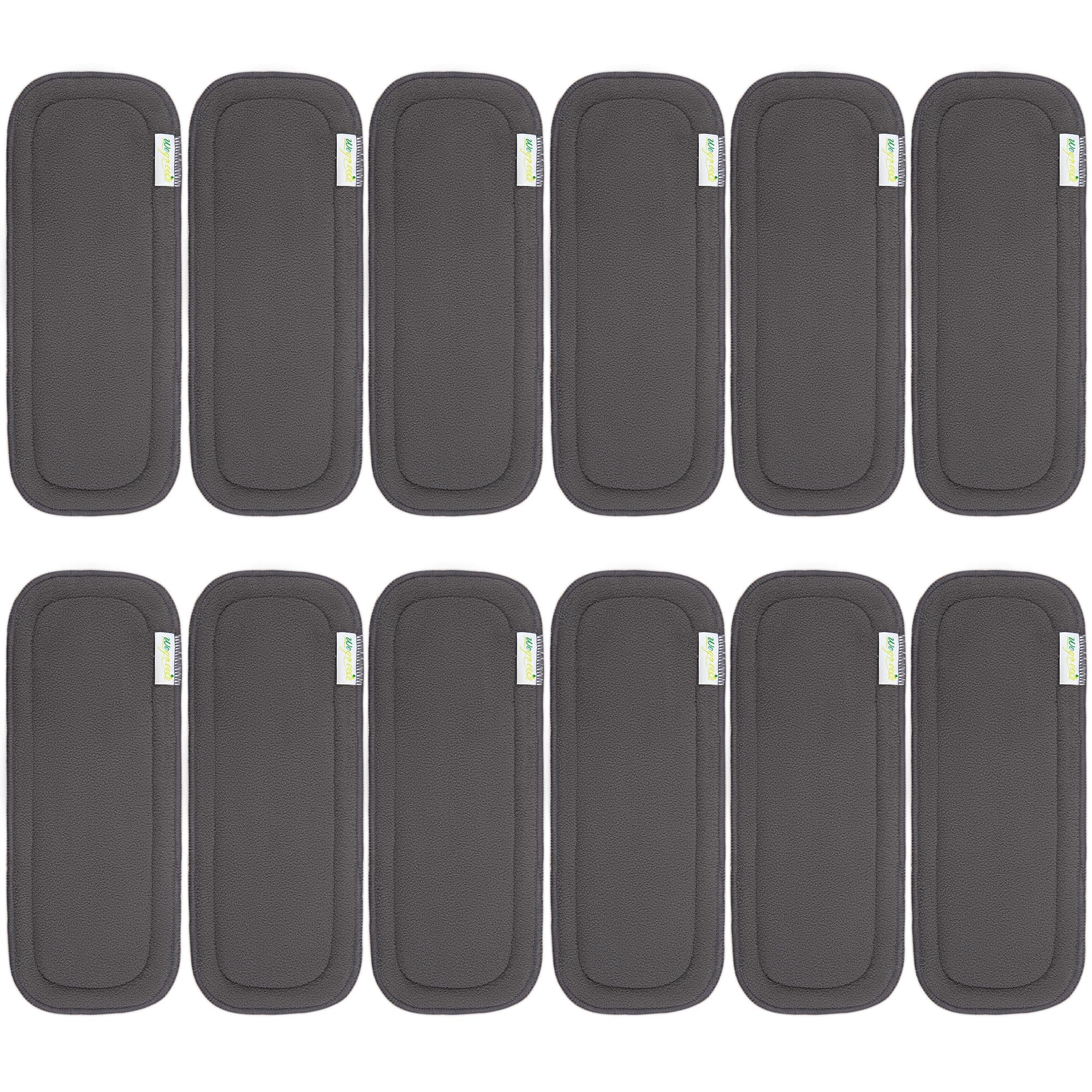 Wegreeco Reusable Soft 5 Layers 12 Pack Charcoal Inserts for Baby Cloth Diaper,High Absorbing Washable Liners