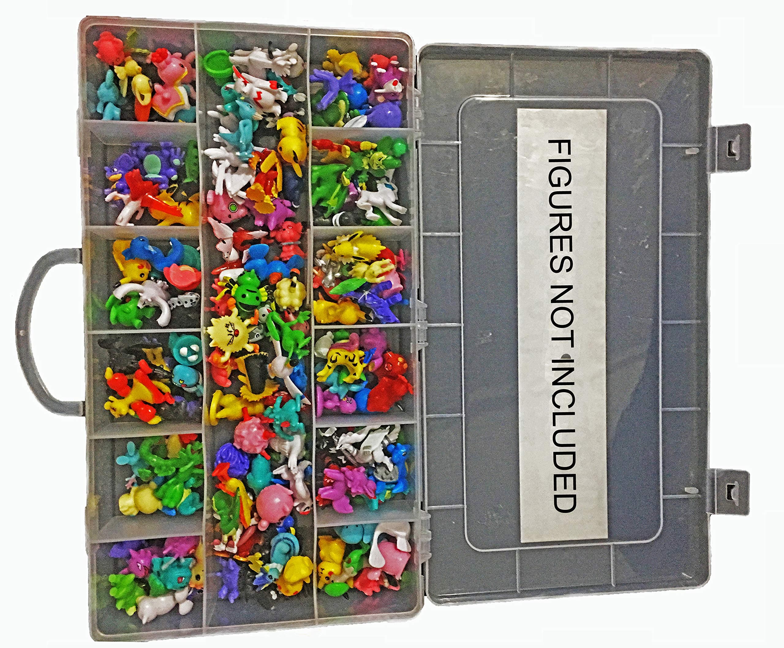 Generic Action Figures 144 Pcs Set Complete PlaysetCase With Ebook By Ash Brand| In Beautiful Plastic Toy Box Storage Organizer | Legendary Figure|Suitable As Cake Toppers | 2-3cm Multicolor