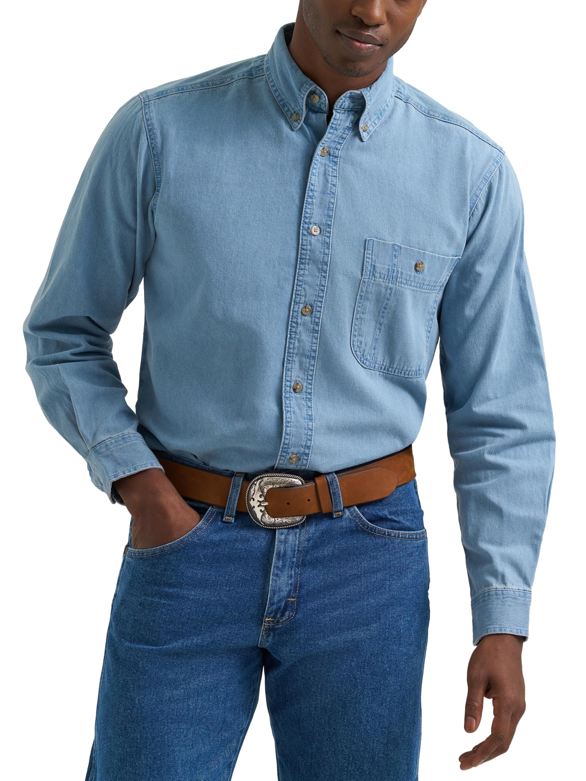 Men's Denim Button Down Shirt