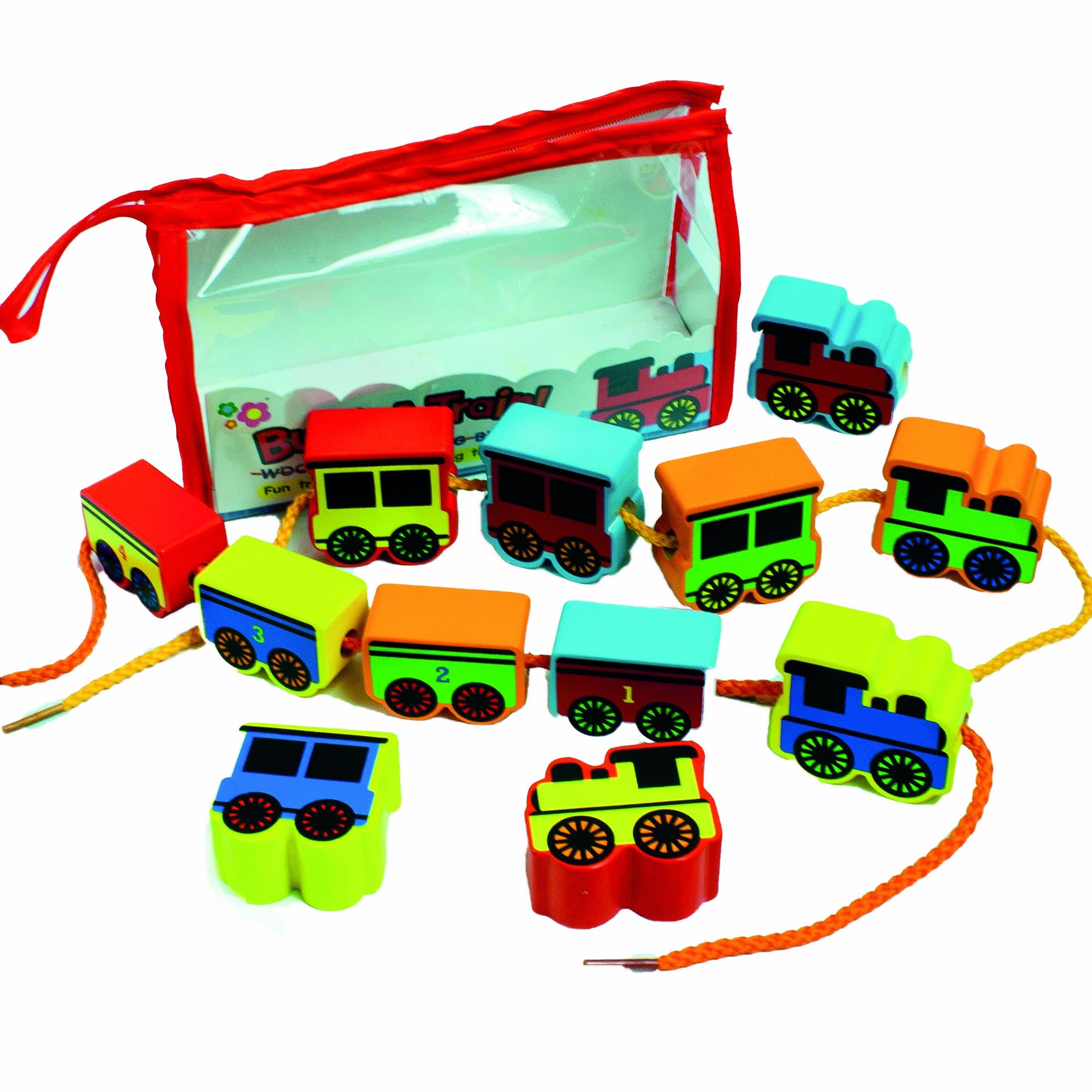 Meadow Kids Build A Train Threading Beads