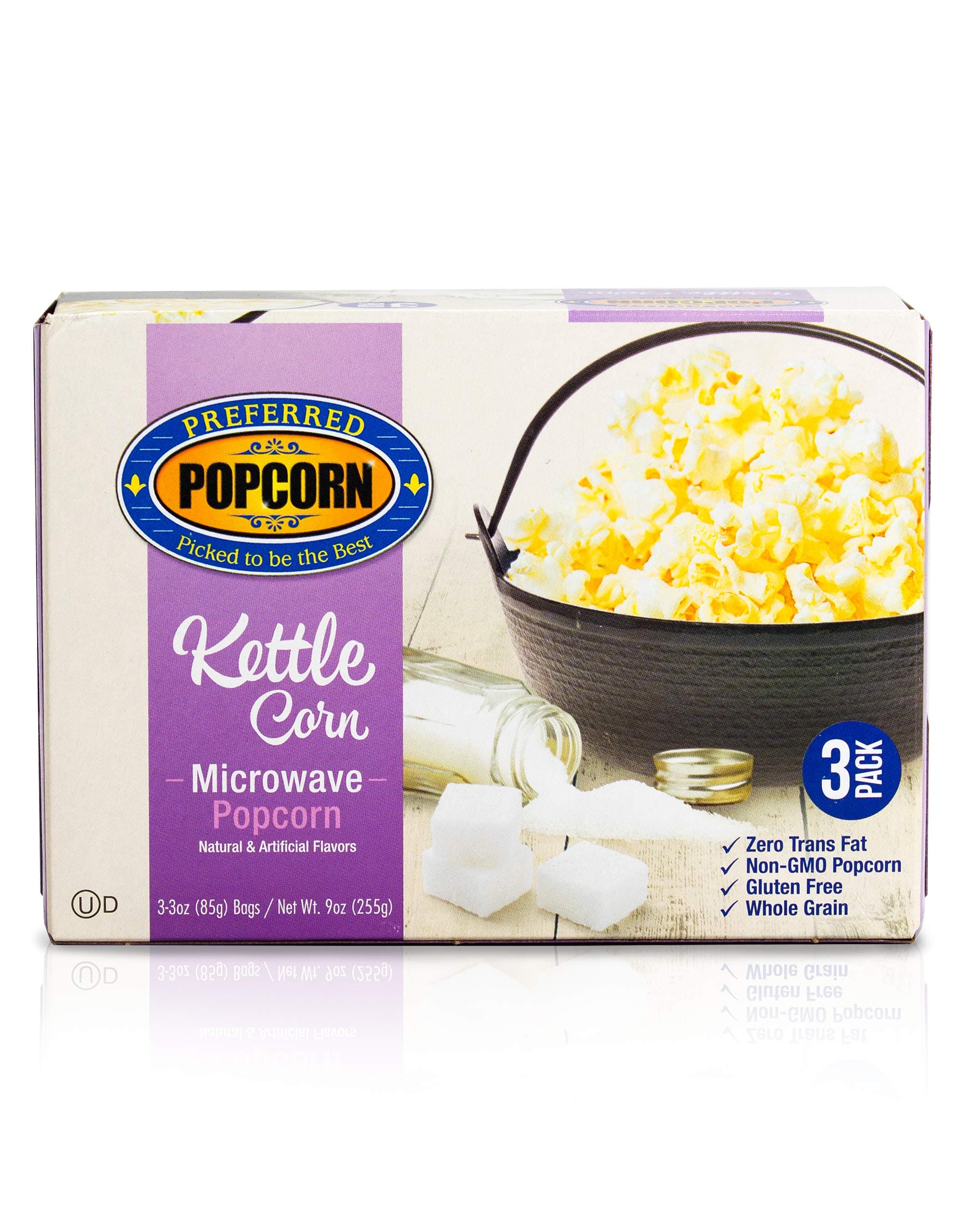 Preferred Popcorn Microwave Popcorn, Kettle Corn, 18 Pack - Non-GMO 100% Whole Grain Gluten Free
