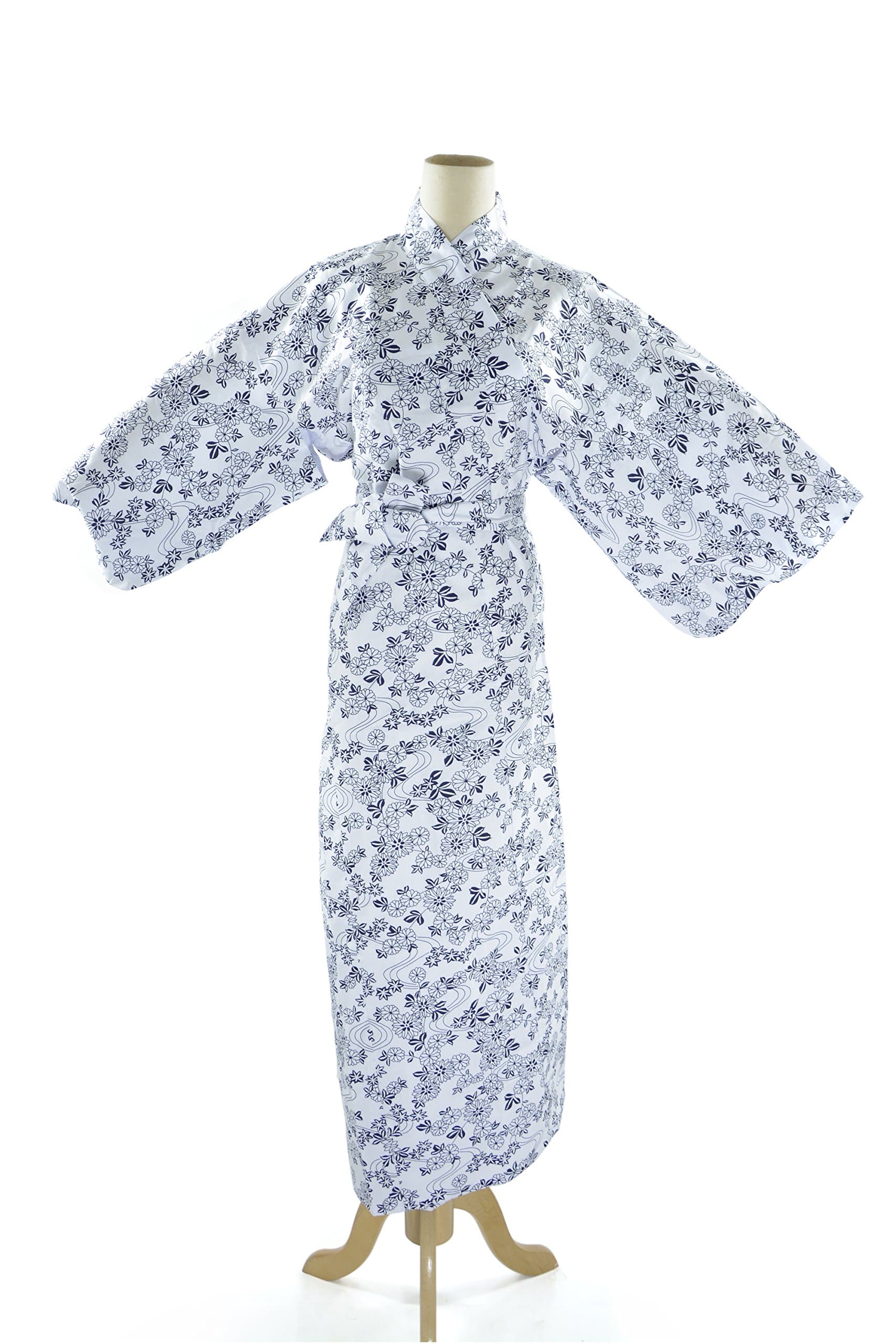 WT Women's Kimono Spa Robe [M size, four patterns] Cotton Bathrobe (#10)