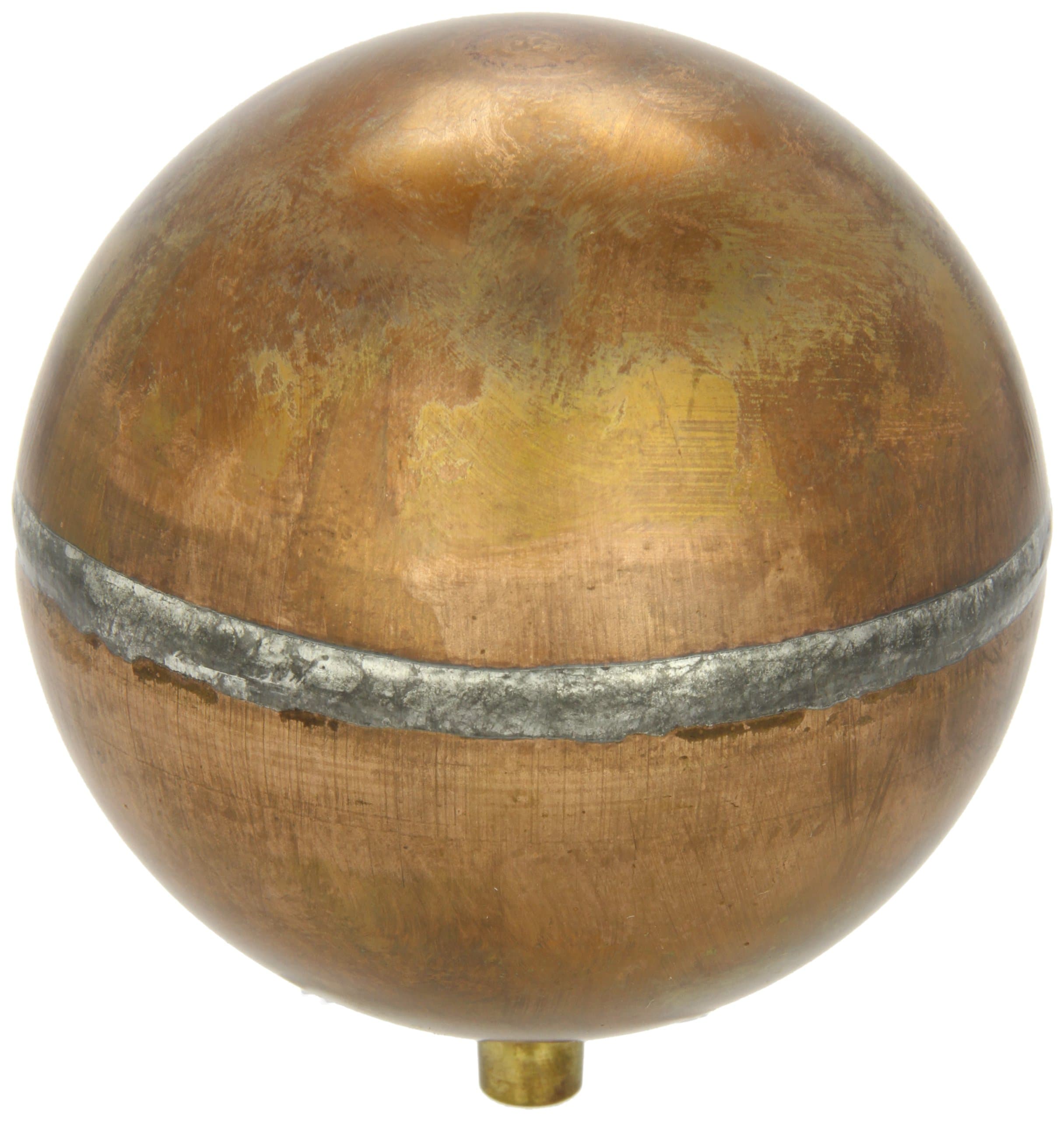 R440 Series Bob Spherical Copper Float, 1/4"-20 SAE Female Spud, 4" Diameter, 0.80 lbs Buoyancy