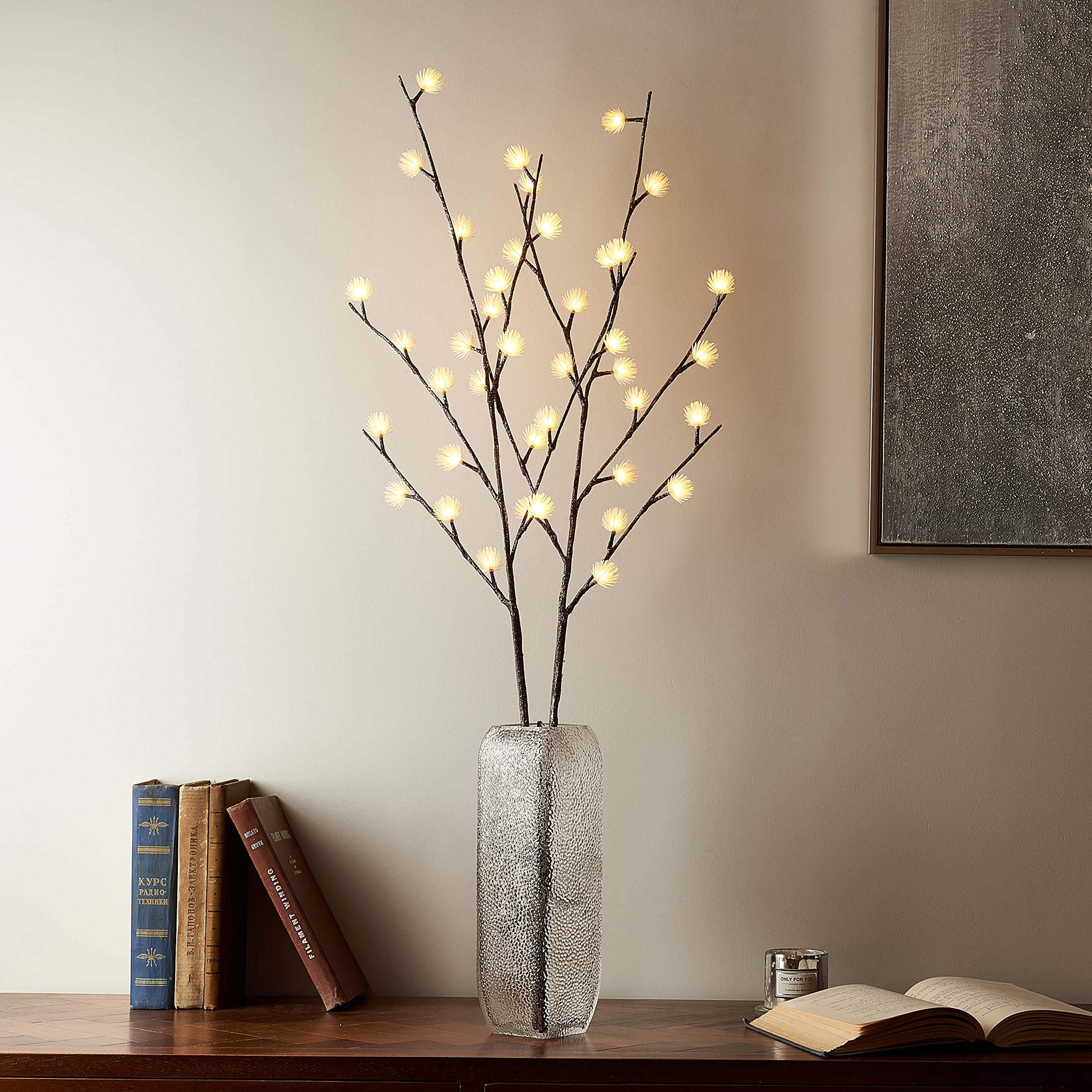 Twig Branch with Lights