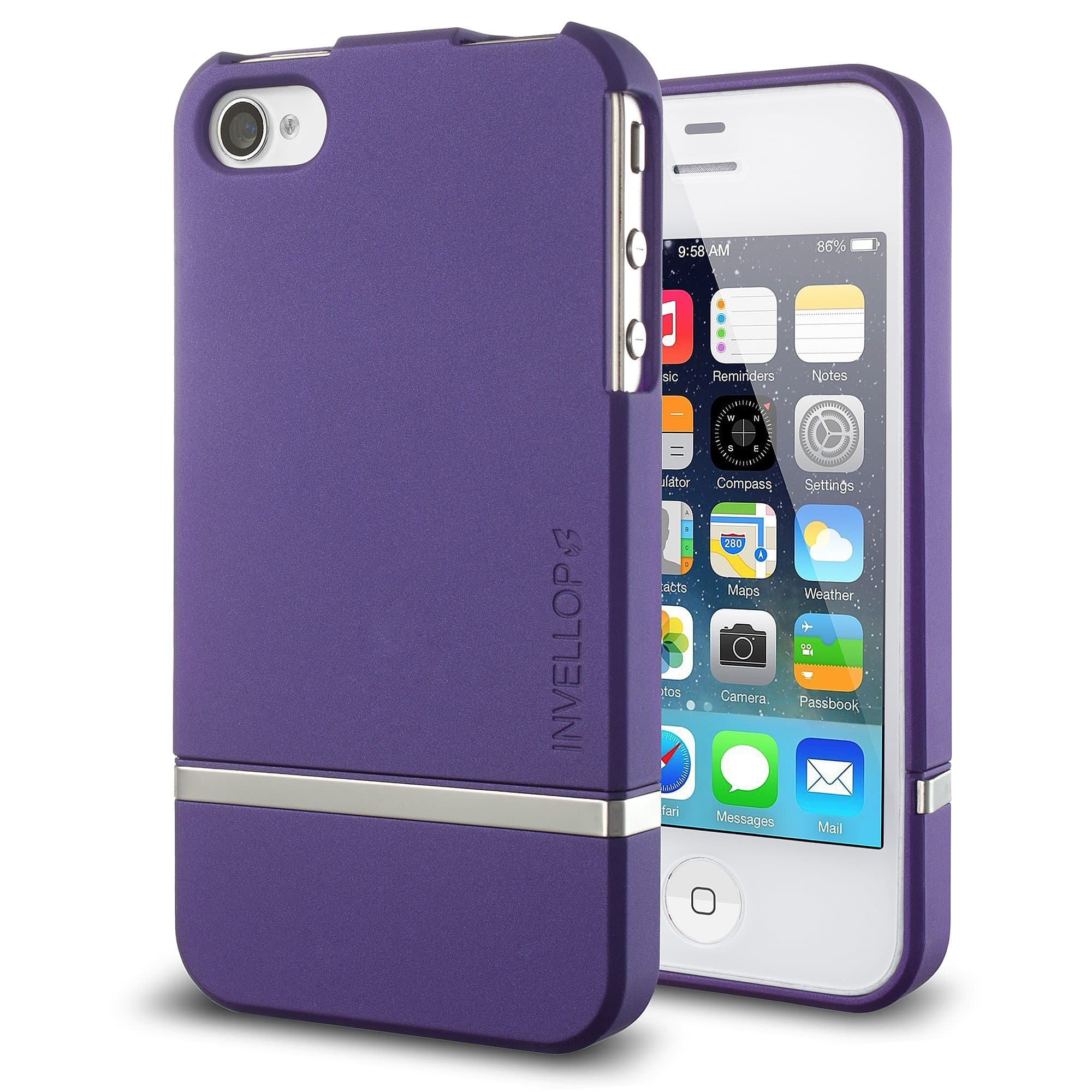iPhone 4S case, Purple [Slider Series] case for Apple iPhone 4 4S case Bumper Cover
