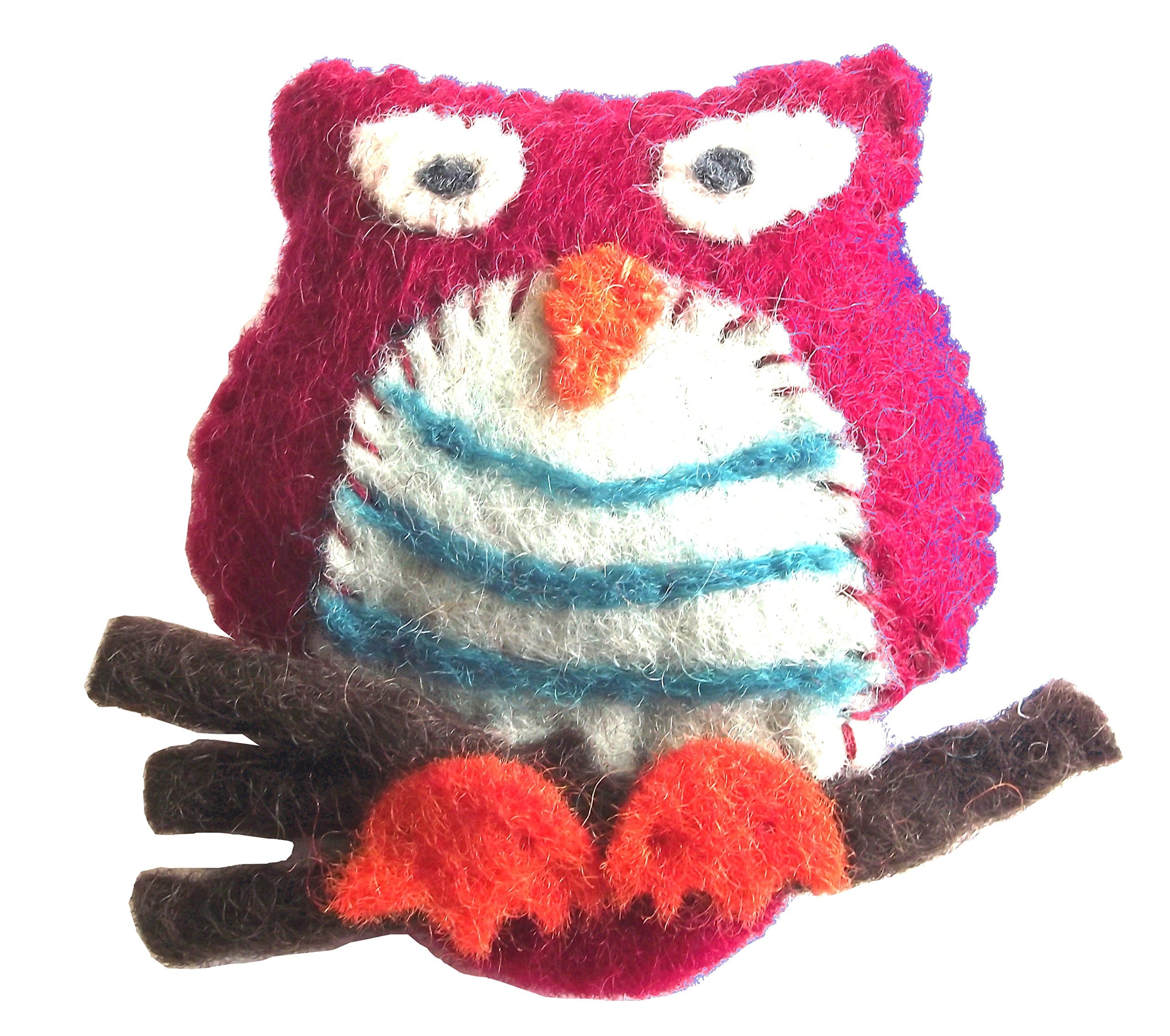 Owl felt Corsage Brooch