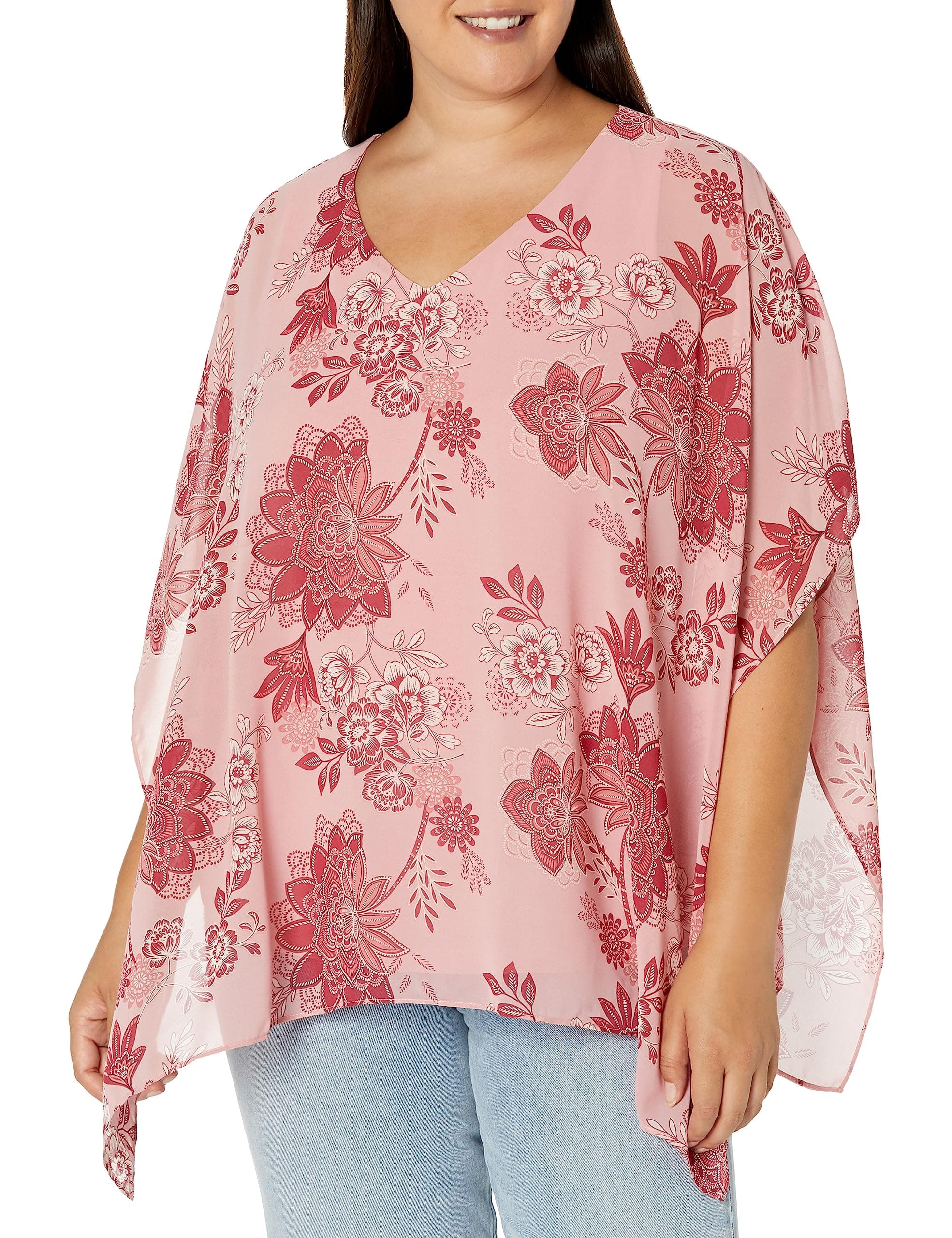 AvenueWomen's Plus Size Top Bella Overlay