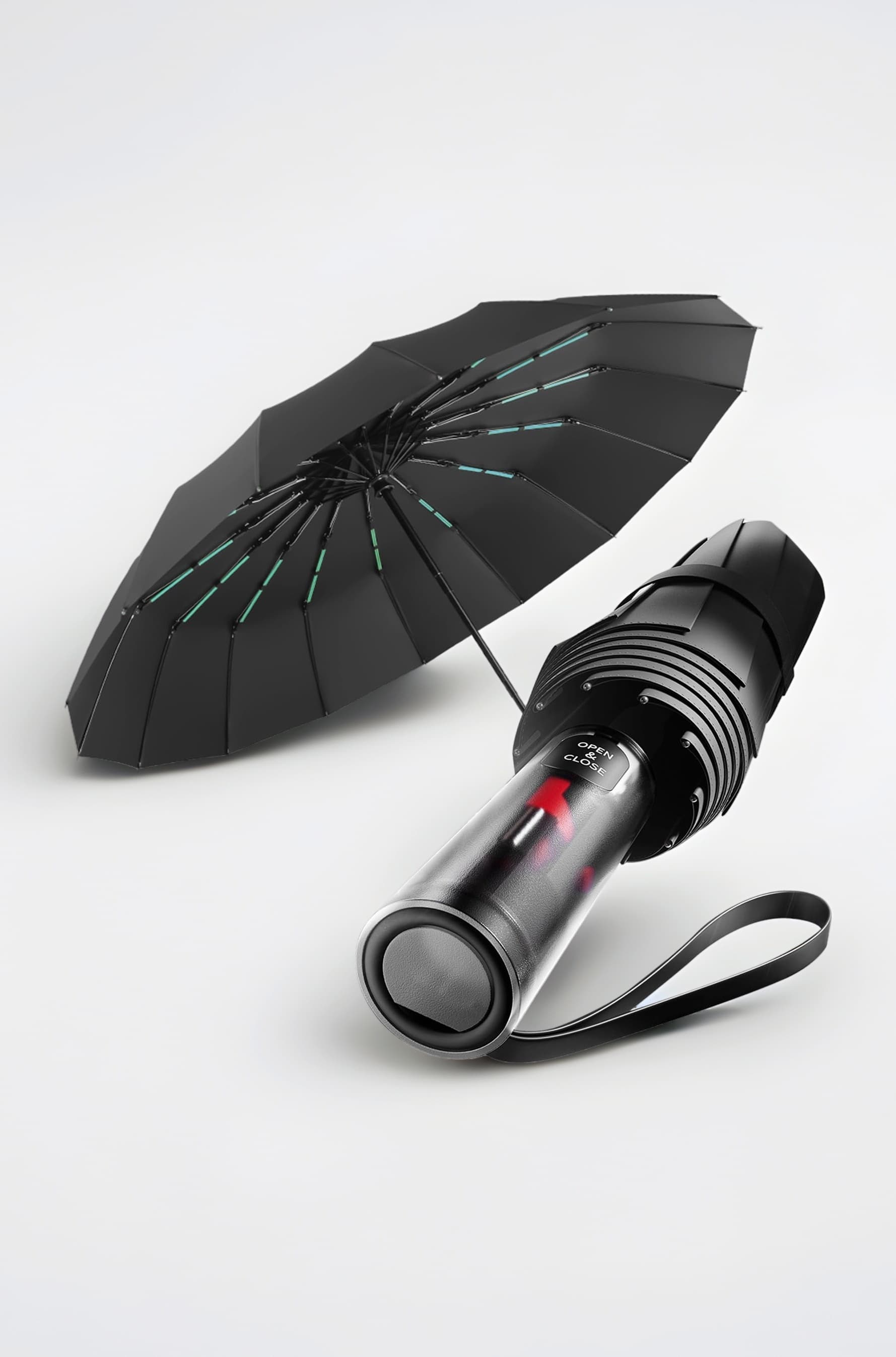 Large Windproof Umbrella, UV Umbrella, Automatic Open and Close, Portable Parasol, XXL Parasol on the Go for Golf, Travel & Leisure for Men and Women