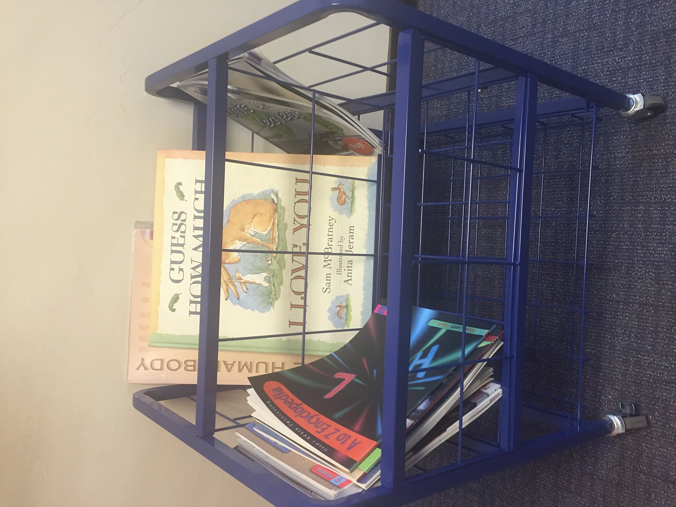 Childrens Mobile Book Trolley/ Book Storage unit