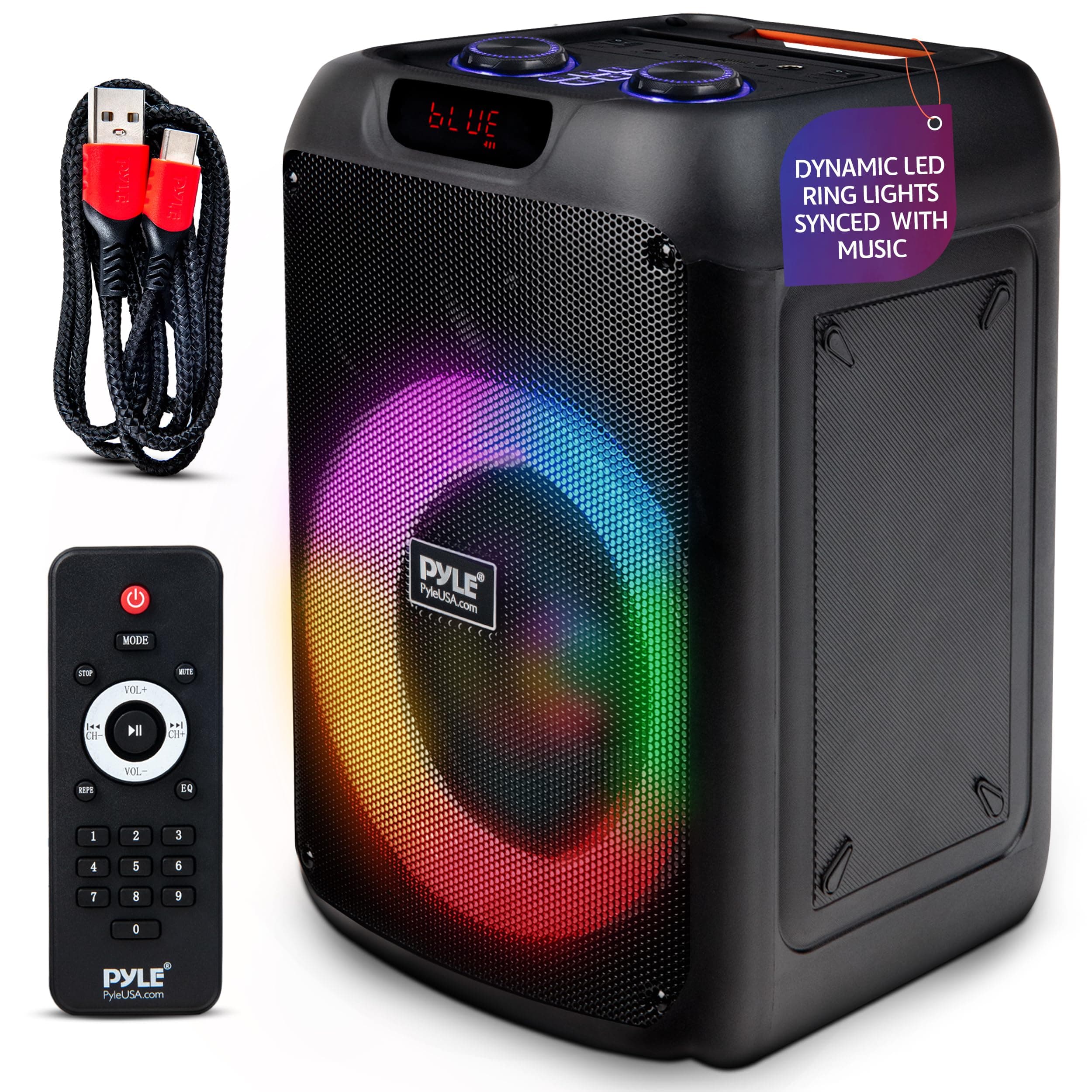 Audio Bluetooth Party Speaker - Party Bluetooth Speaker with True Wireless Stereo System - Enjoy Powerful Bass and Clear Treble - Portable Big Speaker - Model PPHP8496-100W