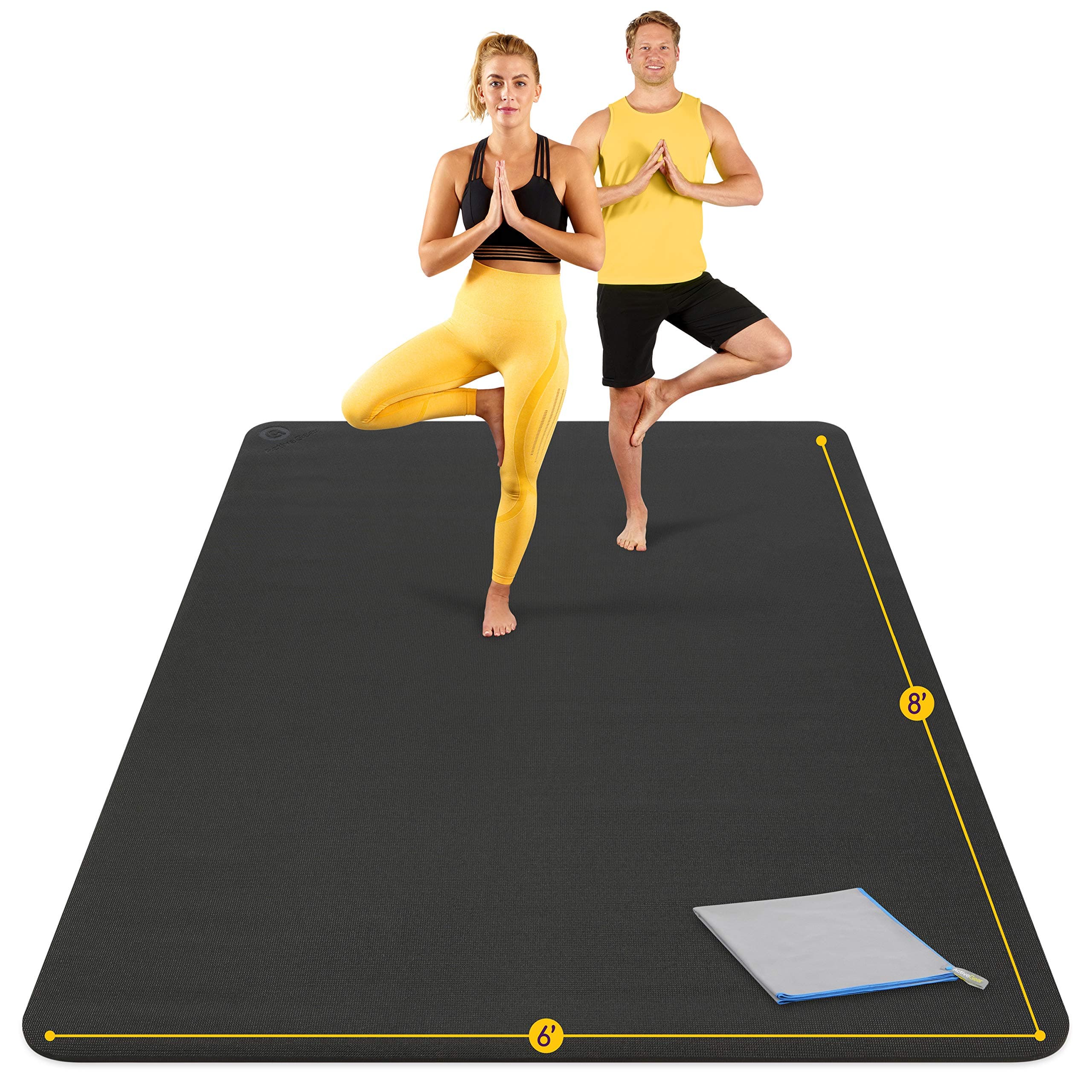 Large Yoga Mat 8 x 6 ft