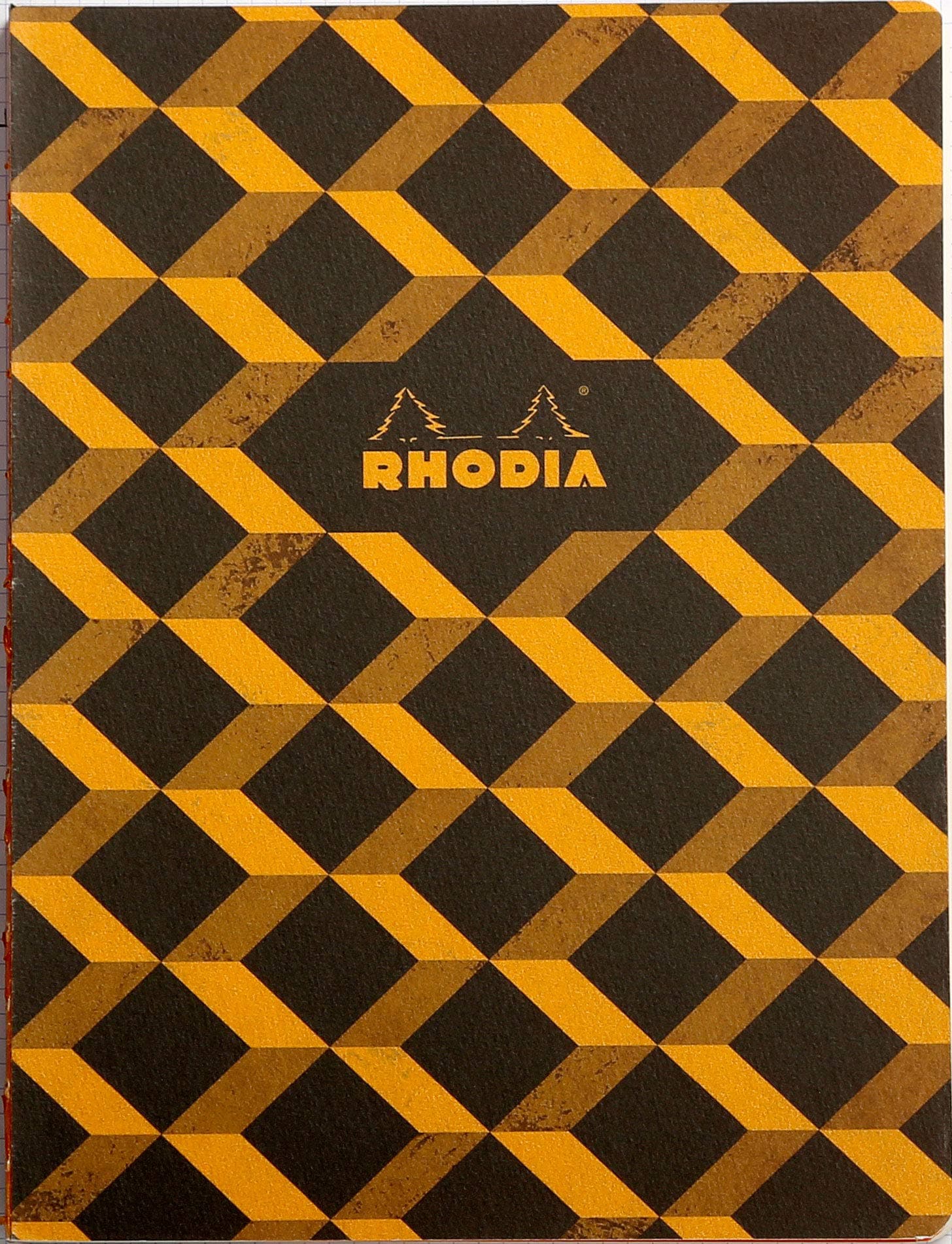 Rhodia Heritage Raw Binding Notebook, A5, Square ruling - Black Escher