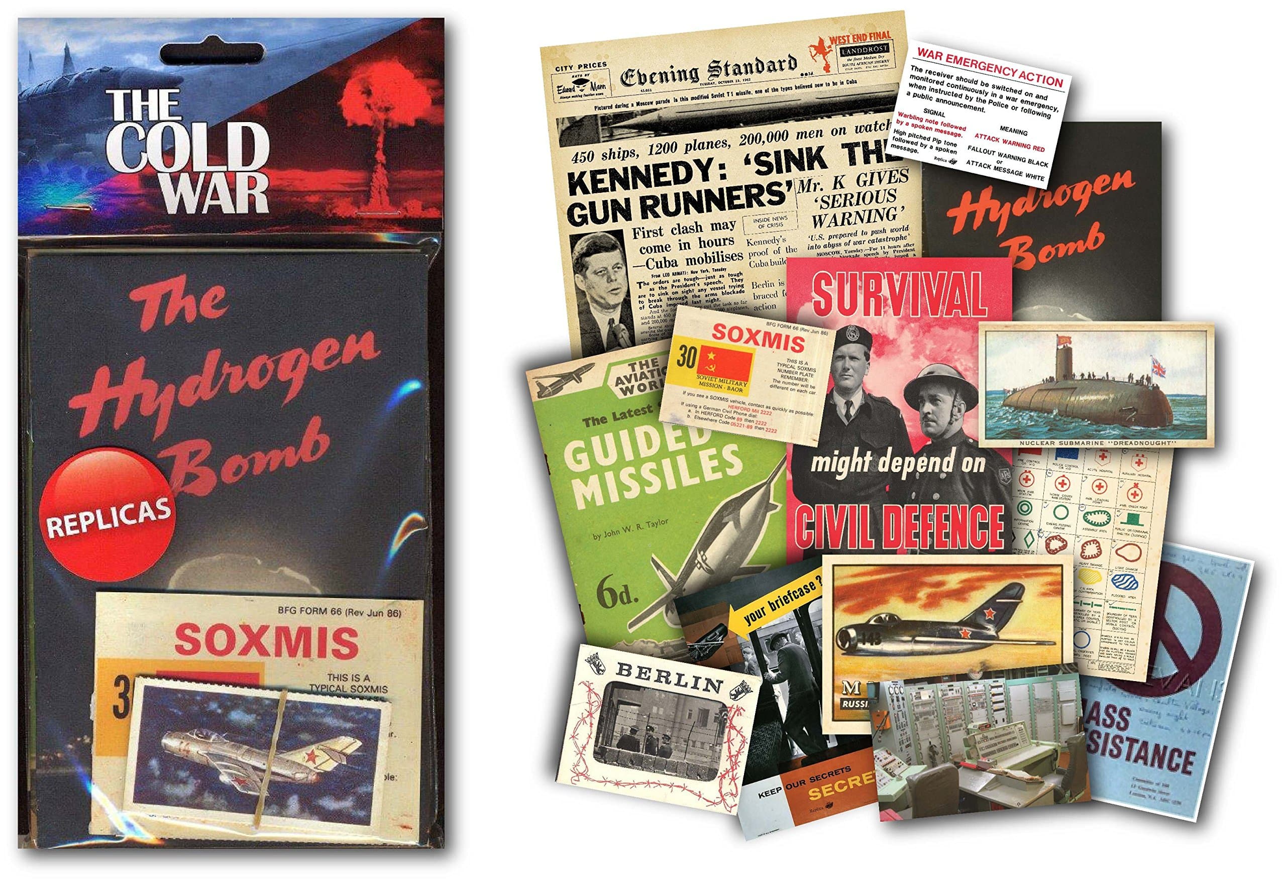THE COLD WAR Memorabilia Gift Pack with over 20 pieces of Replica Artwork by Sweet and Nostalgic