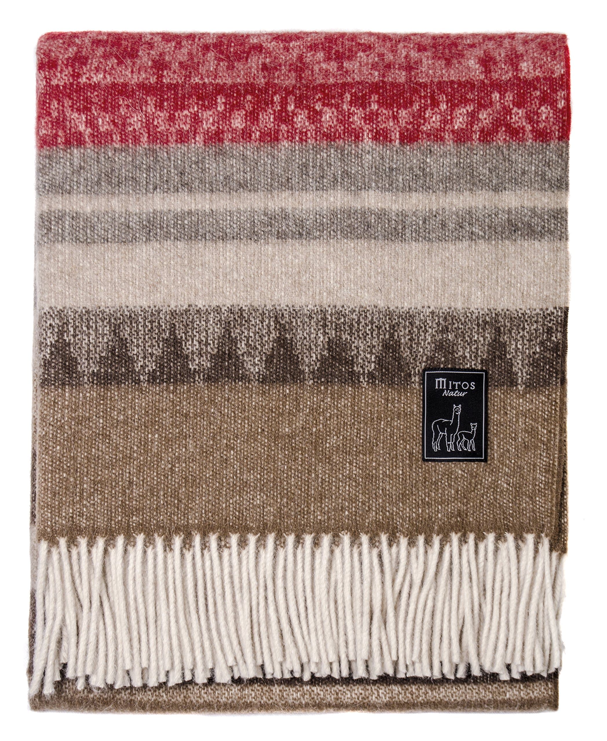 Wool plaid with Alpaca, beautiful throw or blanket