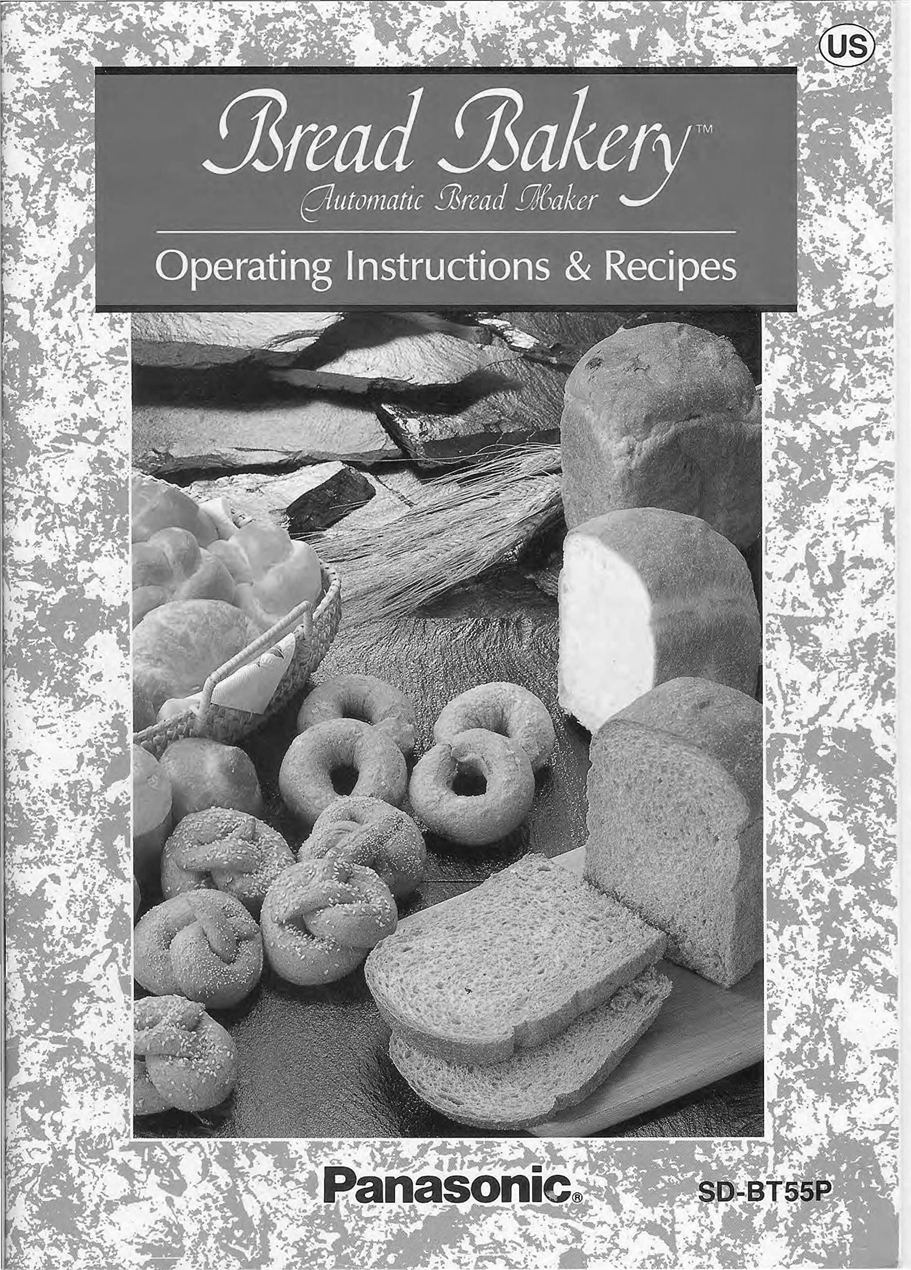 Instruction Manual for Panasonic Bread Machine Manual (Model: SD-ZB2502) Reprint Unknown Binding