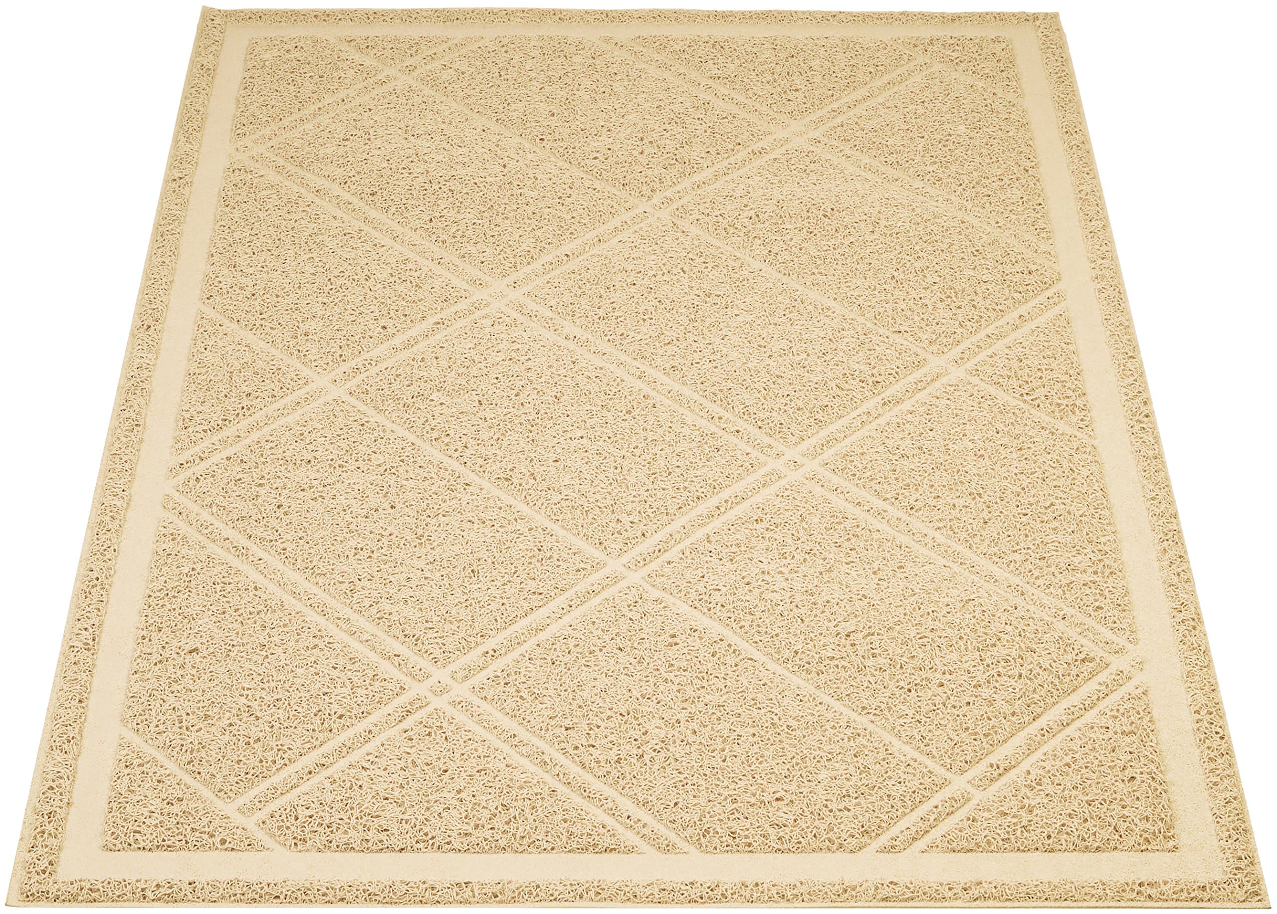 Amazon Basics Less-Mess Cat Litter Box Mat, 24 x 35 Inches, Tan