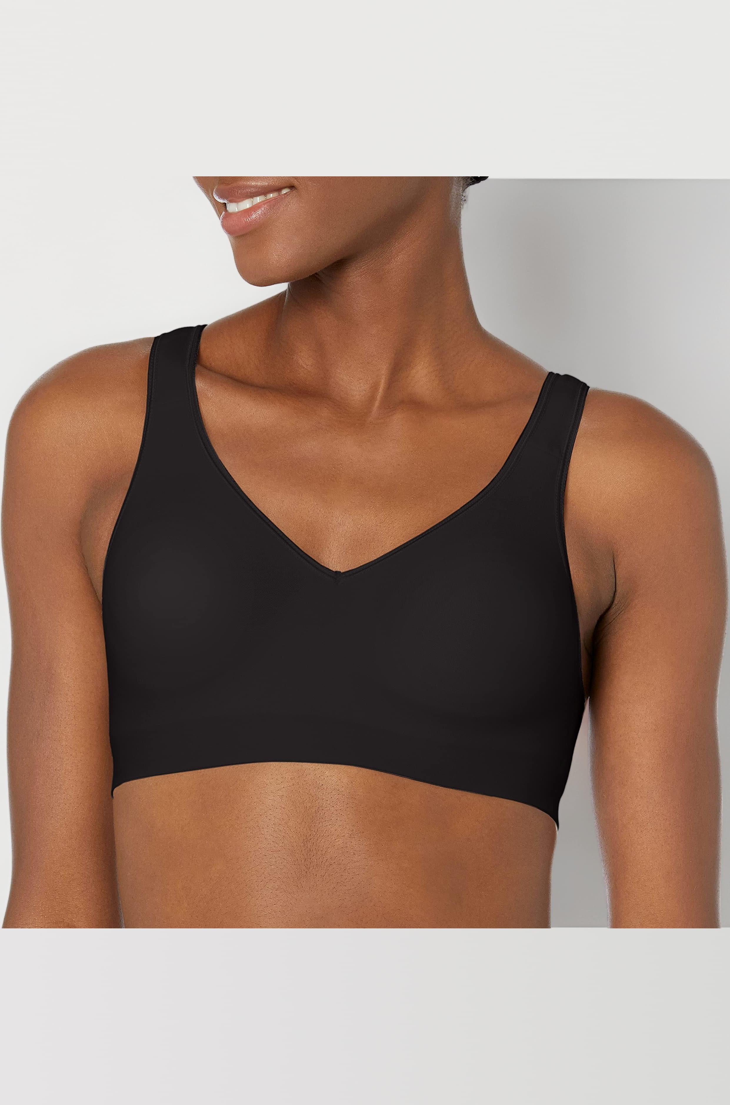 Hanes Women's Comfort Evolution Bra, Black, 2X