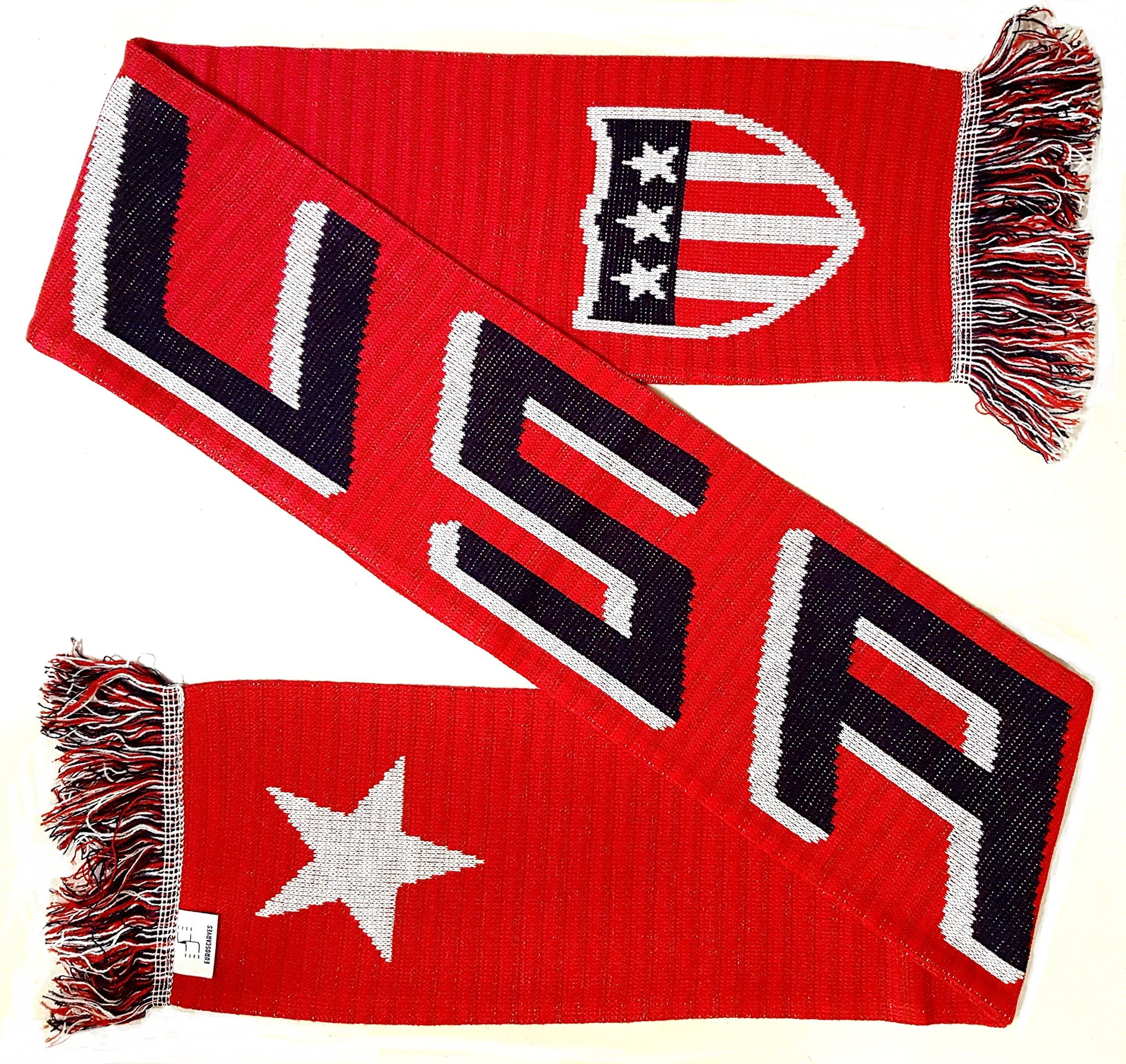 Soccer Knit Scarf (Red)