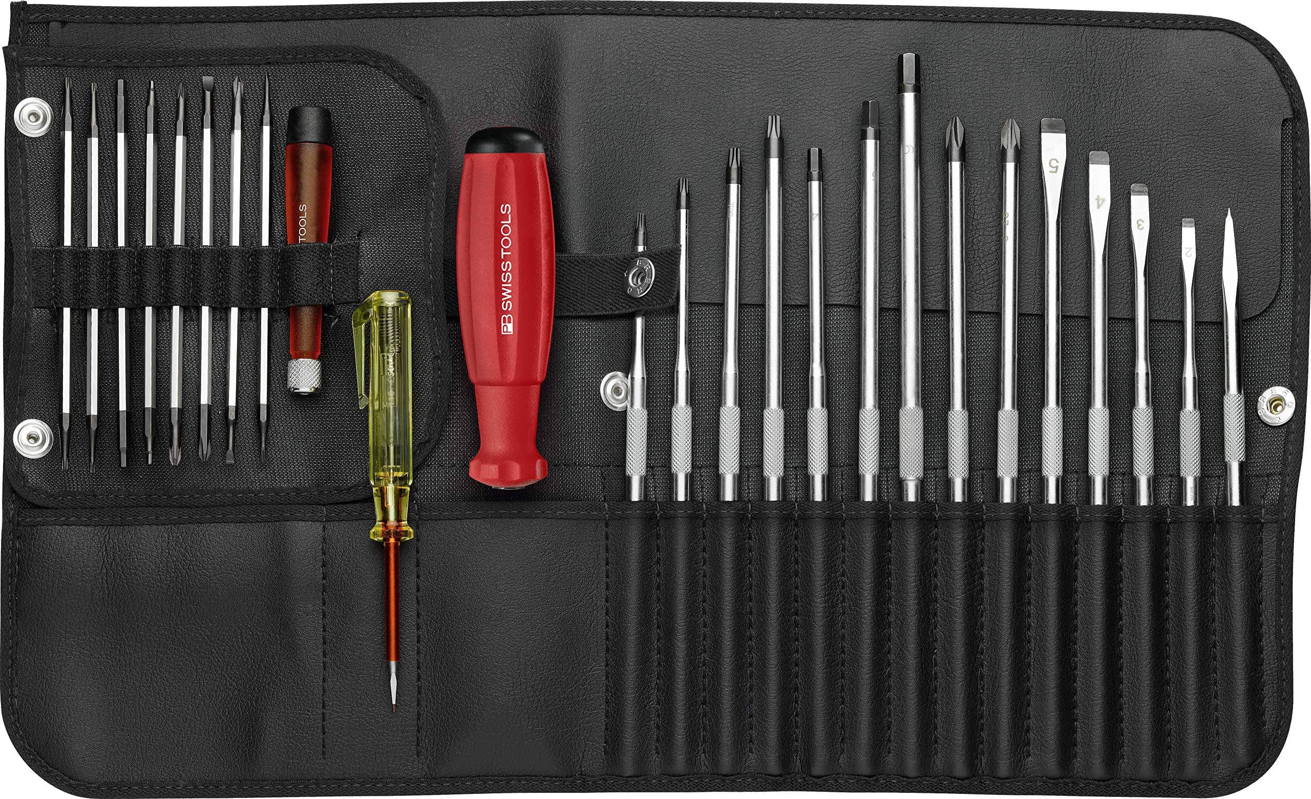 PB Swiss All-Rounder Replacement Screwdriver Set - 31 Tools in 1 - Torx, Phillips, Pozidriv, Slotted & Hexagon Socket Screws
