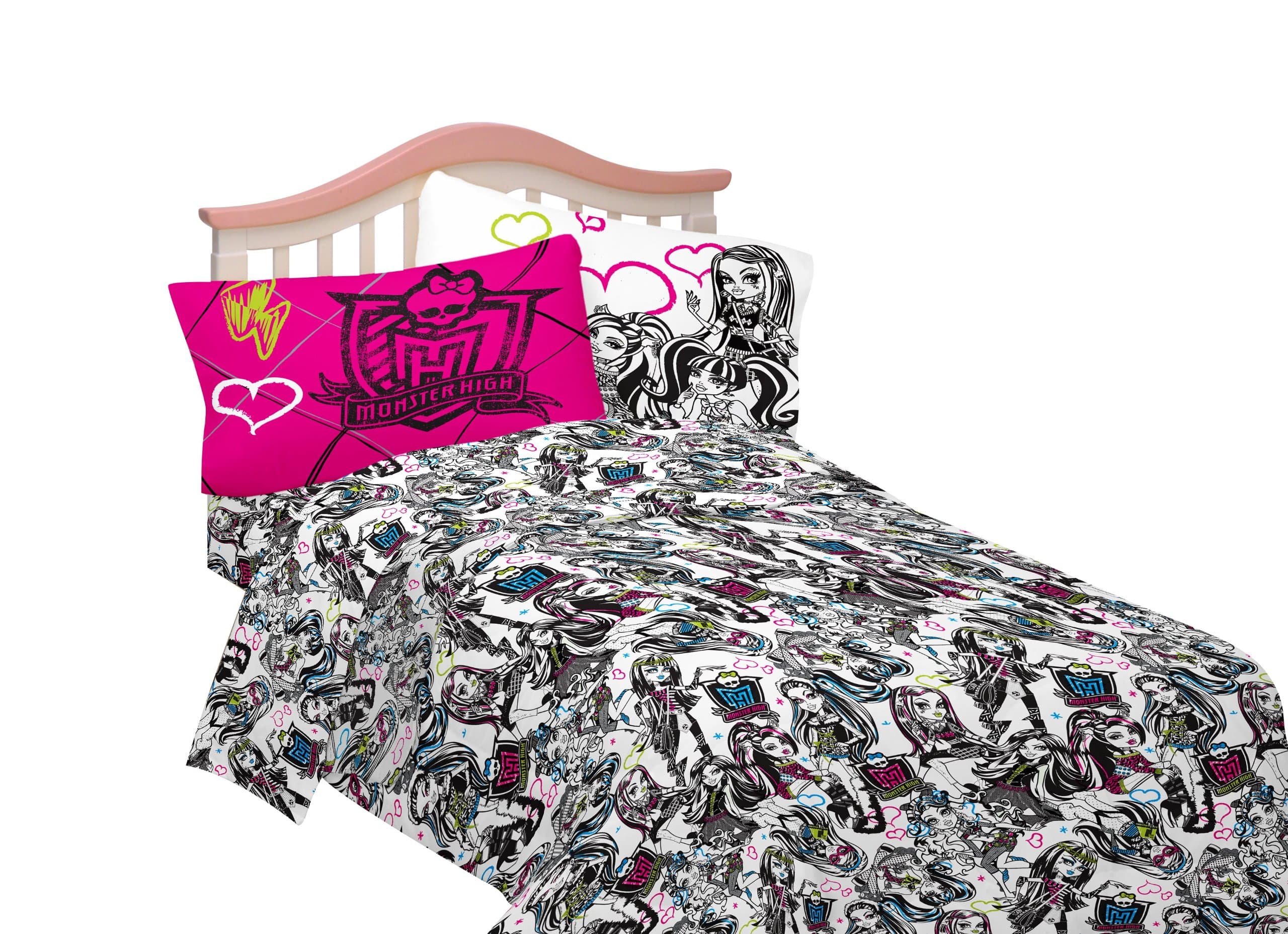 Mattel Microfiber Sheet Set, Full, Monster High Ghouls Rule