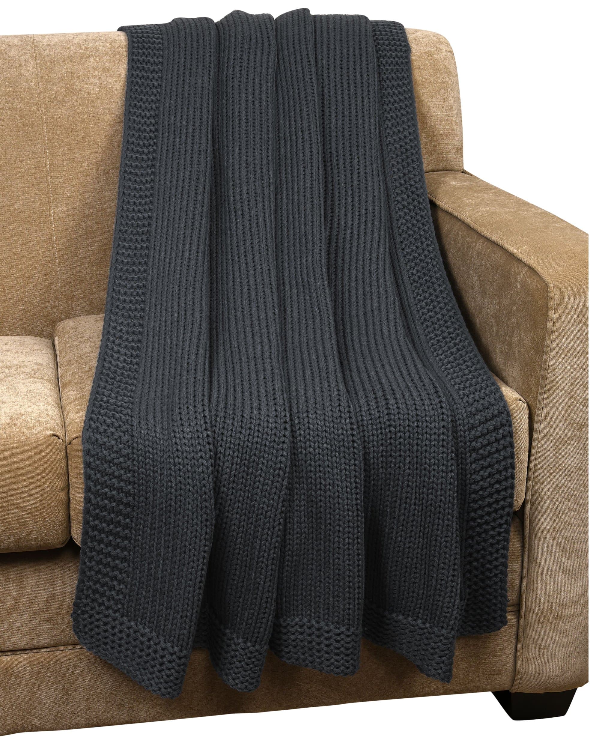 Decor Throw, Steel Gray, 50"X60"