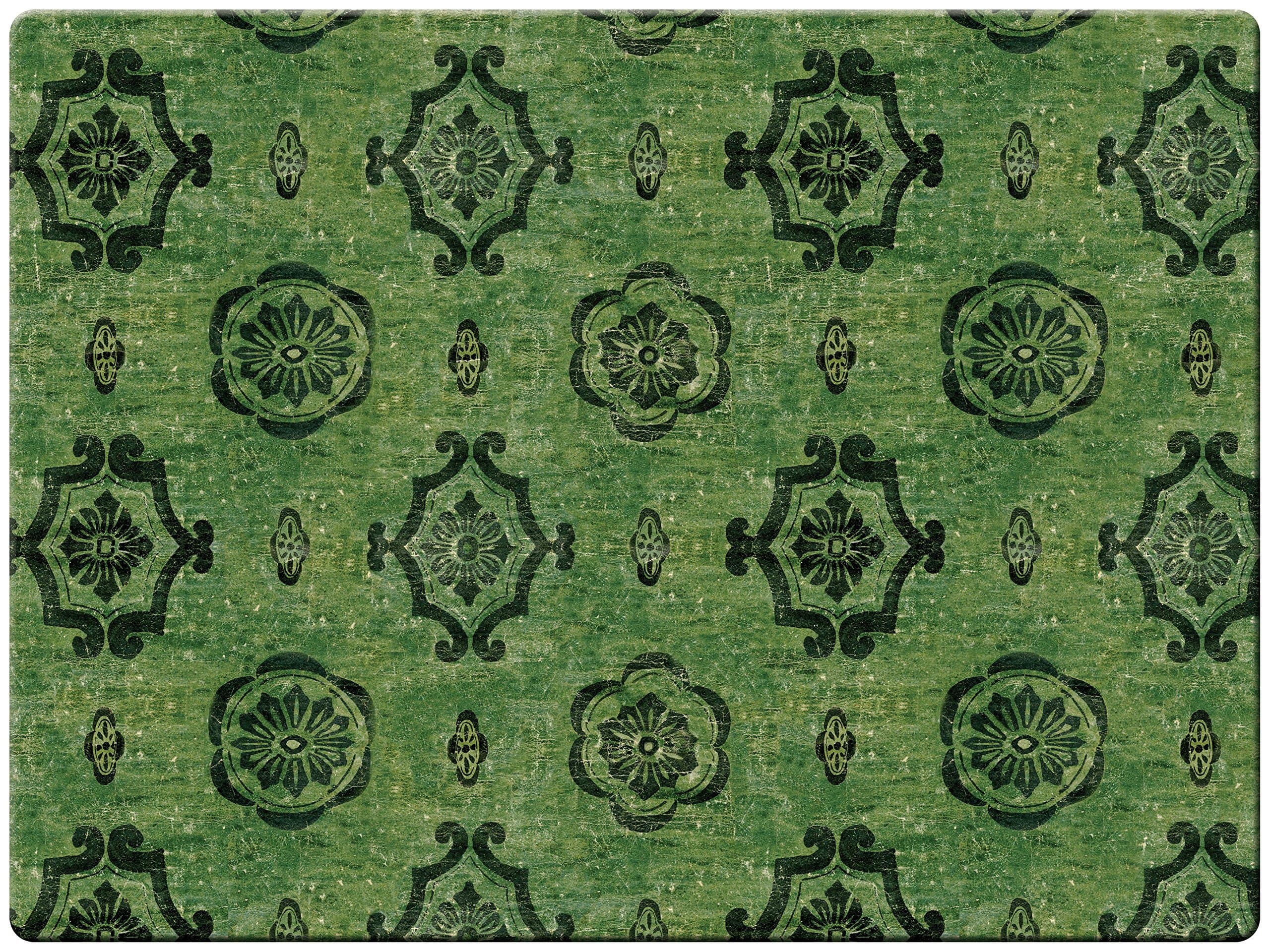 Hadley Table Ottoman Bottle Green Hard Placemats, Rectangle, Set of 4