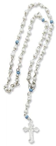 Mini-Rosary White/Blue