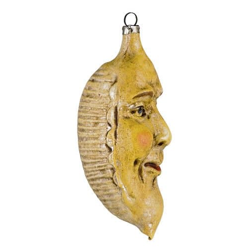 Glass Ornament "Yellow Crescent"