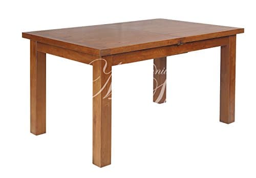 SOLID WOOD CHUNKY DARK OAK LARGE EXTENDING DINING TABLE WITH TWO EXTENTIONS