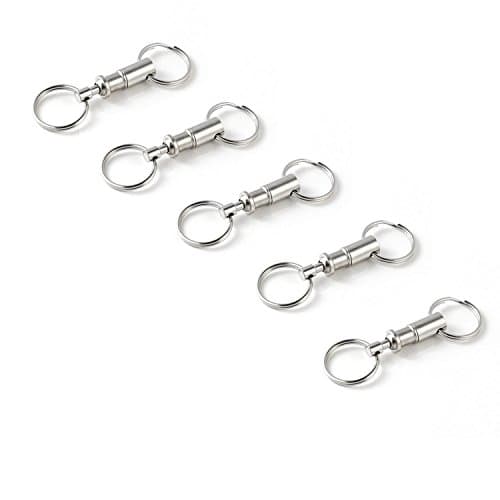 5Pcs Metal Keychain Detachable Pull Apart Key Rings