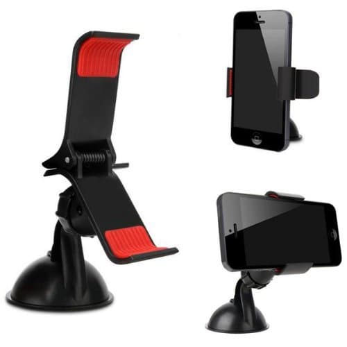Car Mount / Car Holder for Windshield Dashboard, Suction Cup Mount for mobile phones compatible with iPhone, Samsung, Sony, Motorola, Google Nexus, LG etc. Compatible with any 6.5" inch devices.