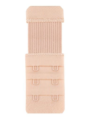 JulimexAccessories Double Hook Elasticated Bra Extender, Size ONE SIZE, Beige