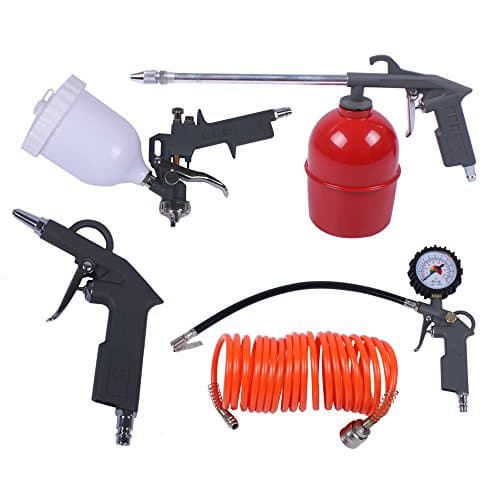 5PCS Air Compressor Kit Spray Gun Hose Duster Accessories Tool Tyre Inflator
