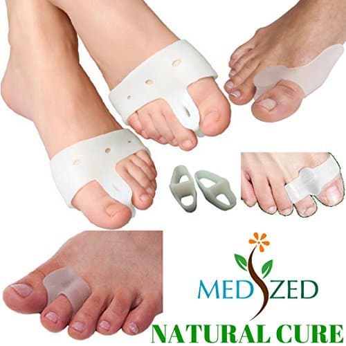 MEDIZED The Most Comprehensive Bunion Relief Kit Toe Separators Hallux Valgus Bunion Protector Bunion Corrector Bunion Pads Toe Spacer Bunion Splint Toe Straightener Bunion Bootie Treatment …