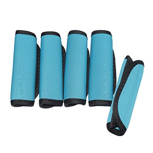 Handle Wraps Grip, Soft Neoprene Handle Wrap Grip Protect Hand Sweat/Water Resistant for Travel Bag Suitcase Handle Luggage (5 PCS, Blue)