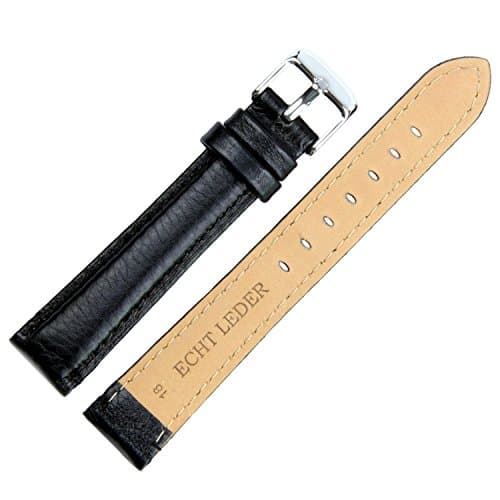 Leather Watch Strap 18 mm Black with Quick Release, Leather Bracelet Genuine Leather Bracelet For Daniel Wellington 36 mm Cluse La Boheme