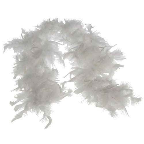 48" Feather Boa, Set of 12 (White)