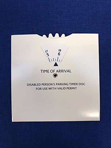 plastic New Disabled Person Parking Timer Clock Parking Disc For Disabled Permit WHITE