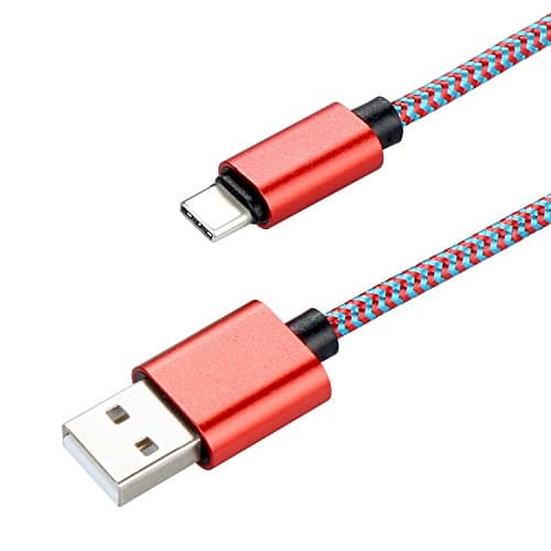 USB Type C Cable Charger, APUXON USB C to USB A(2-PACK 6ft) Braided Fast Charging Sync Code for Google Pixel, LG G6 V20 G5, Samsung Galaxy S8 Plus, HUAWEI, New Macbook More ect.