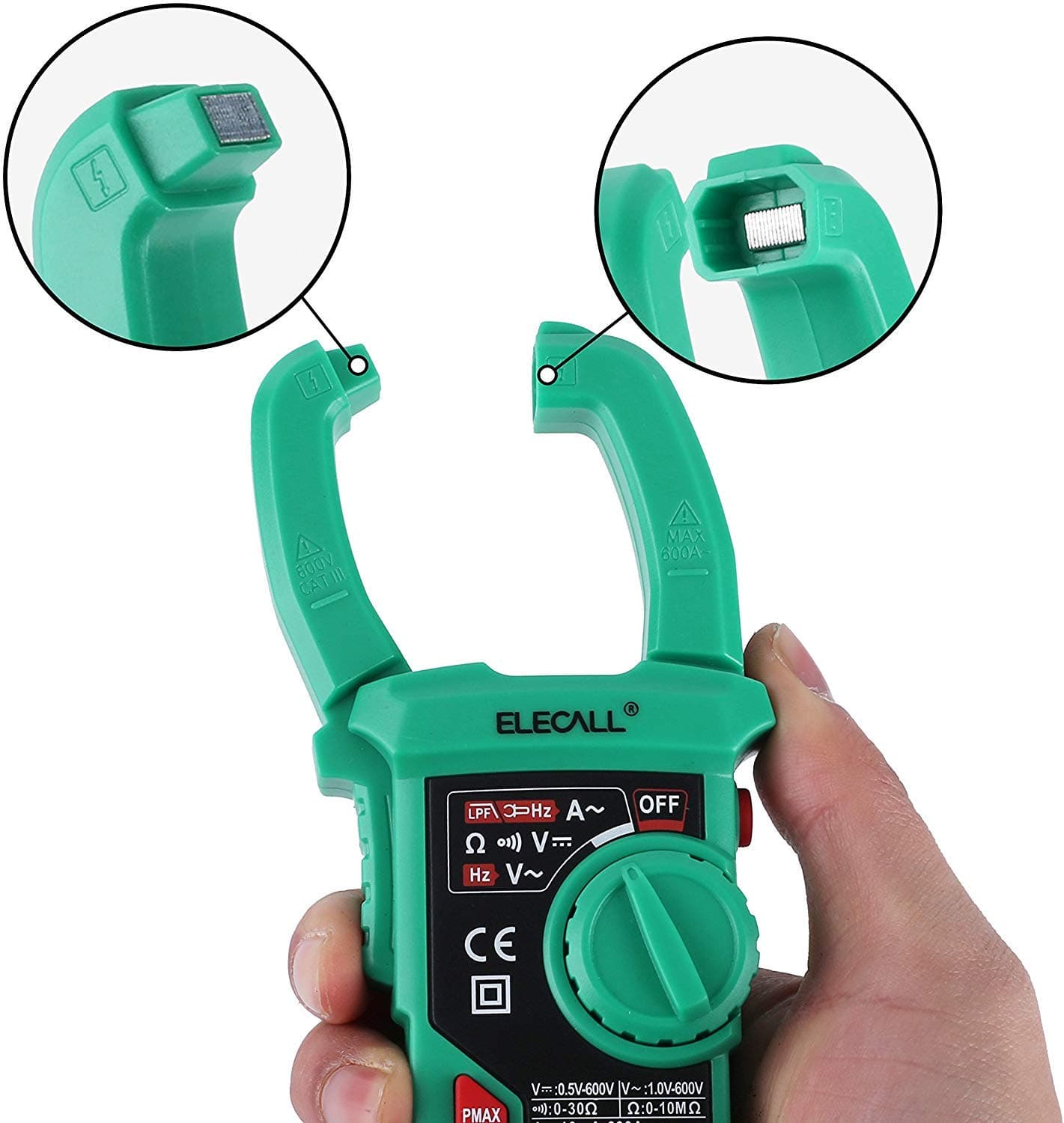 Clamp Multimeter Auto-Ranging Clamp Volt Meter Tester with 6000 Counts AC/DC Current&Voltage NCV TRMS Digital Voltmeter Automotive Volt Meter And Amp Meter