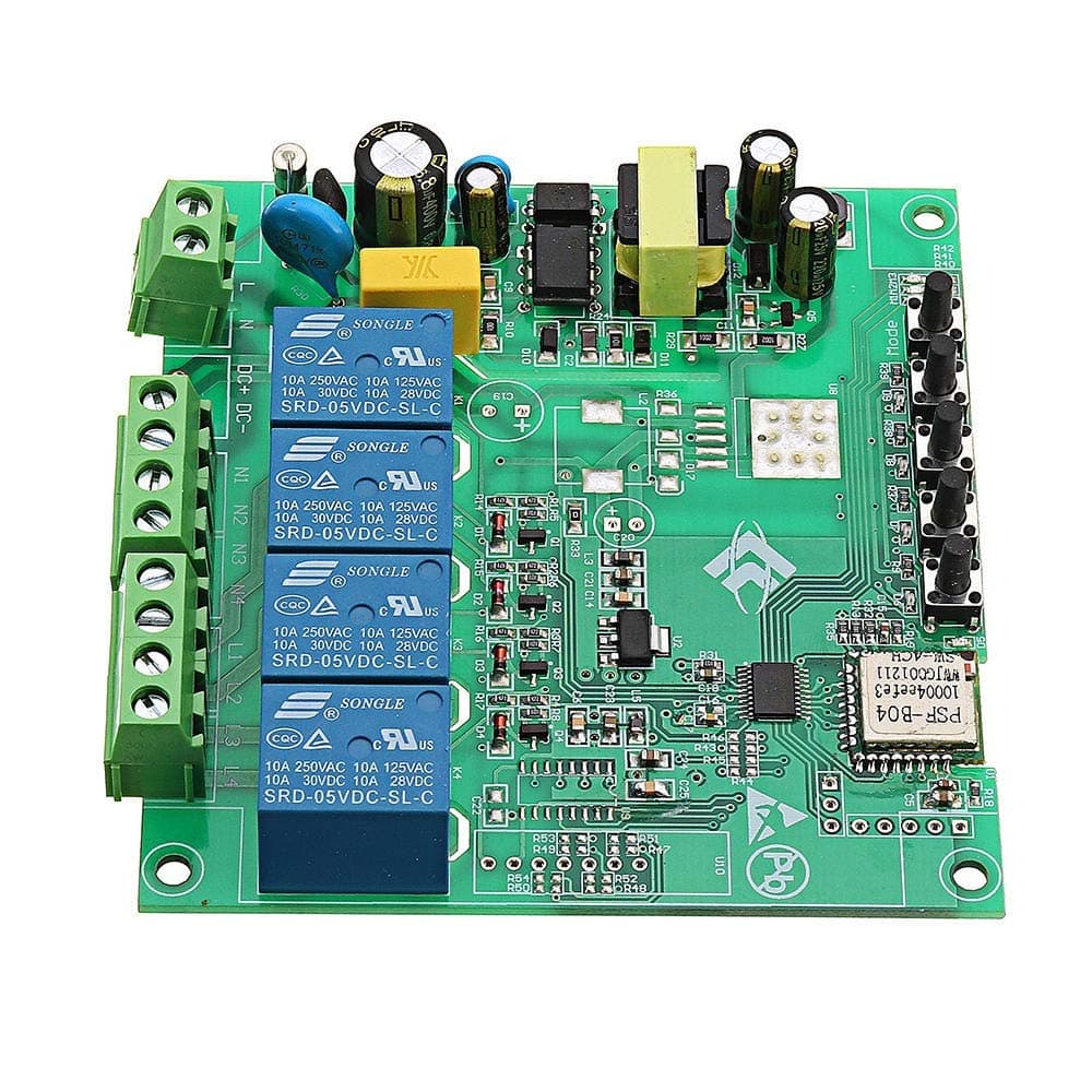 Lesley Morrispanglu AC 220V 10A Control Smart WiFi Module Without Shell Switch Point Remote Relay 4 Channel Practical Computer Relay