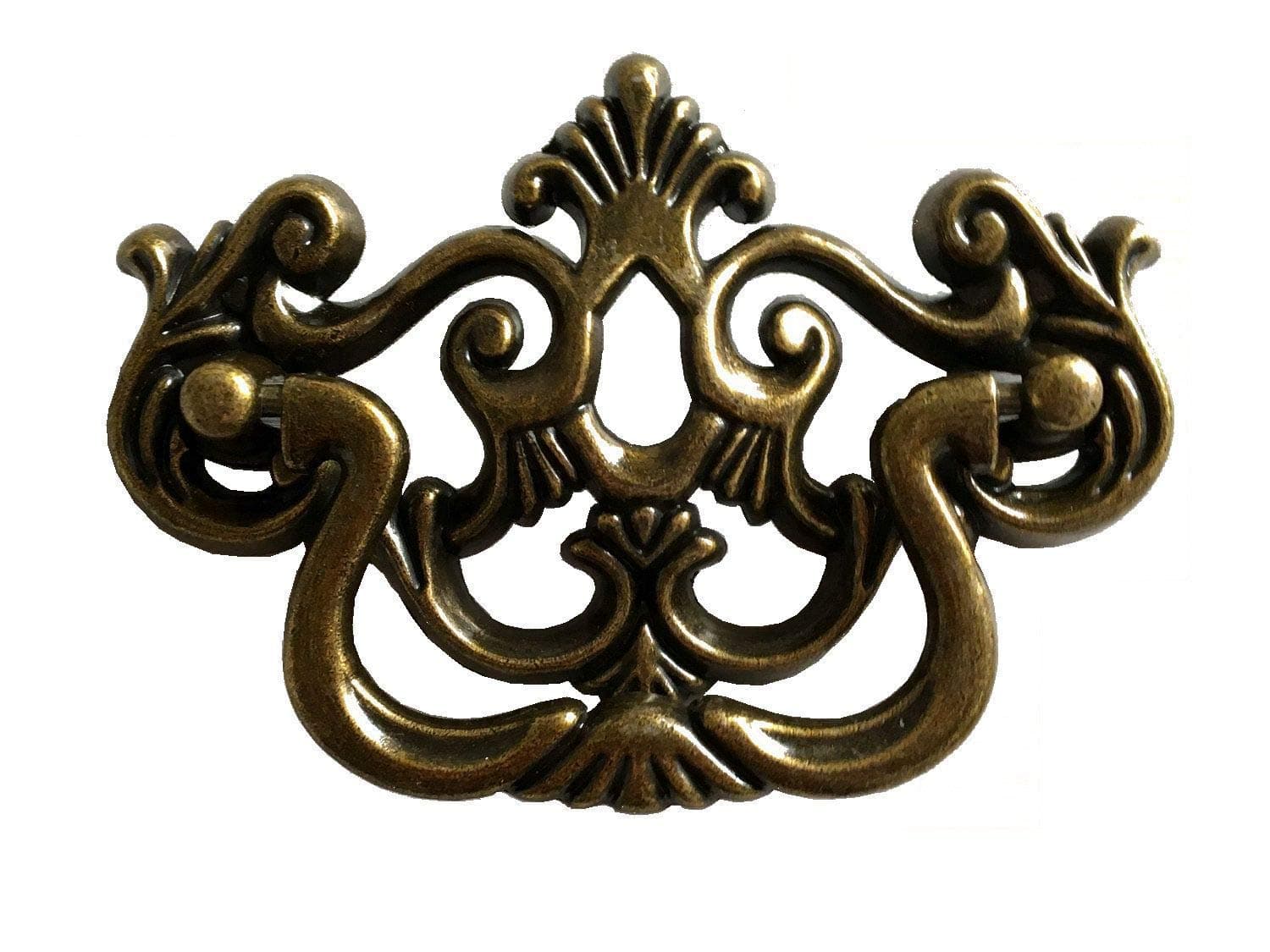 MOODSCUS 3" Bail Drawer Pull Drop Dresser Pull Antique Gold Bronze Swing Drawer Handle Vintage Style